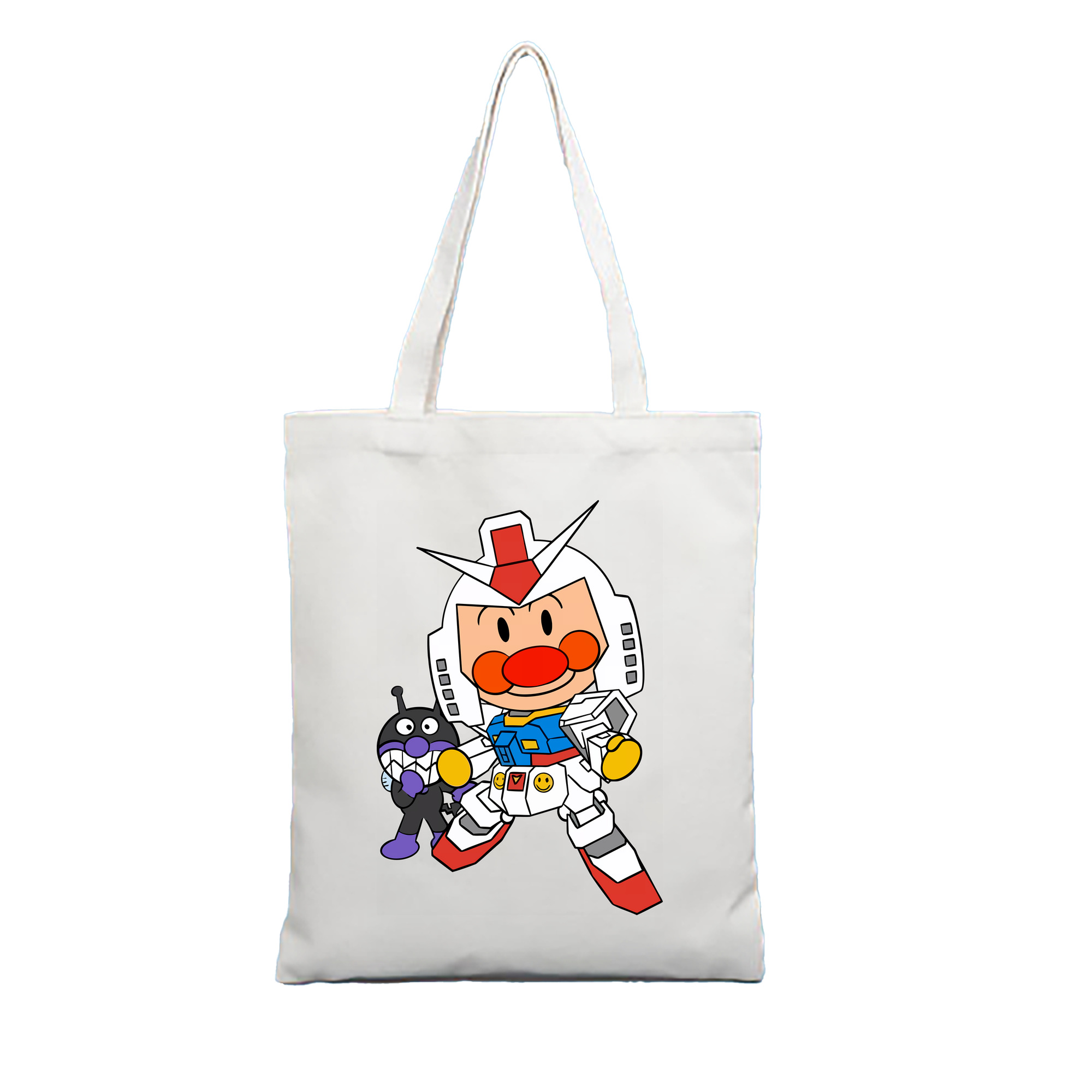 （画像用） アンパンマン Anpanman 縦型キャンバス生地手提げバッグ　トートバッグ