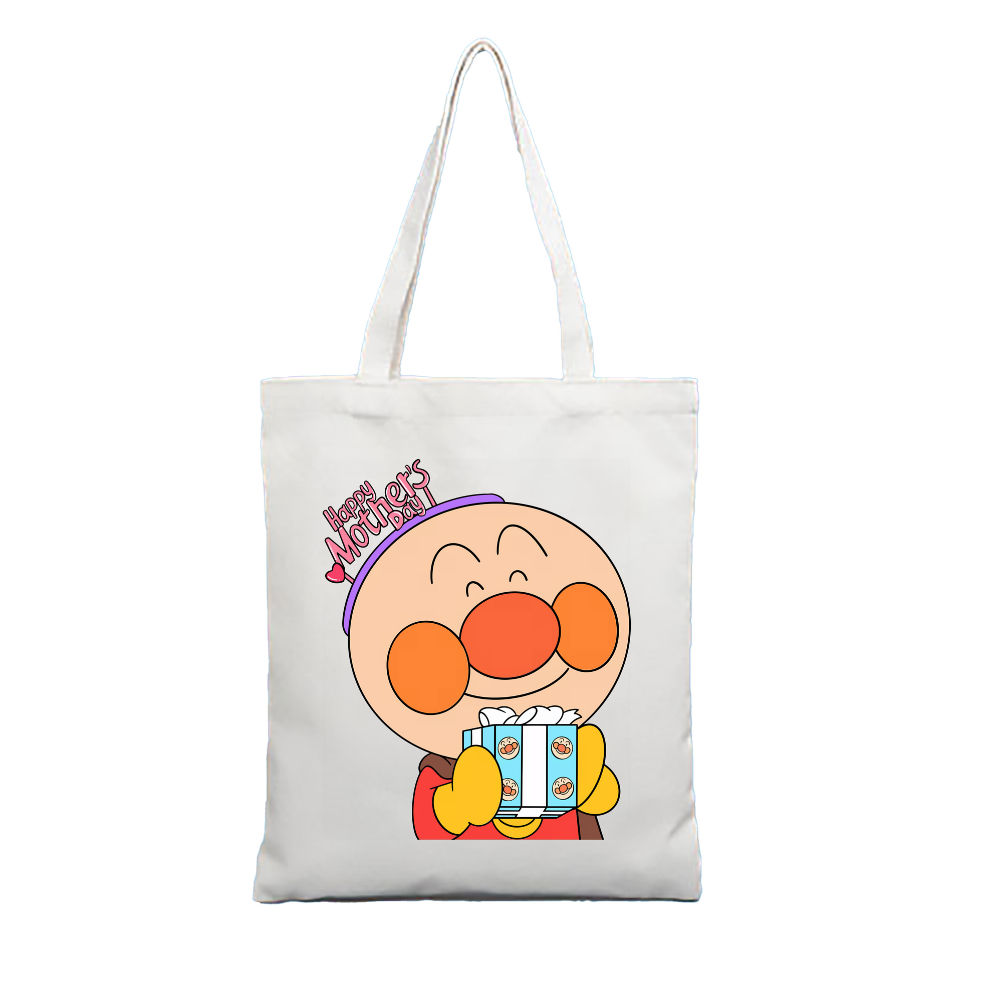 （画像用） アンパンマン Anpanman 縦型キャンバス生地手提げバッグ　トートバッグ