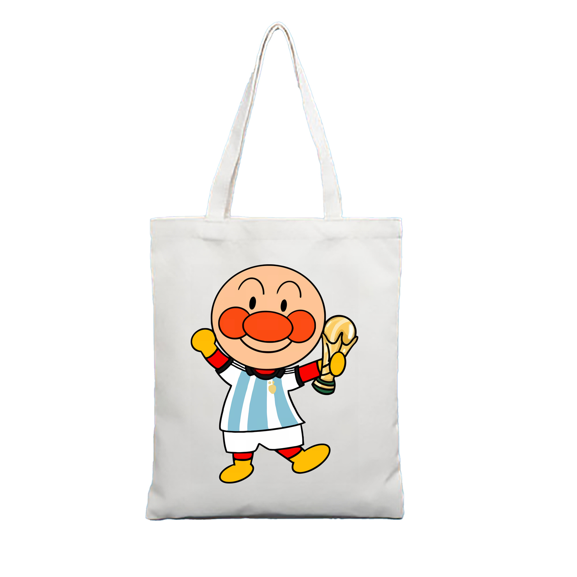 （画像用） アンパンマン Anpanman 縦型キャンバス生地手提げバッグ　トートバッグ