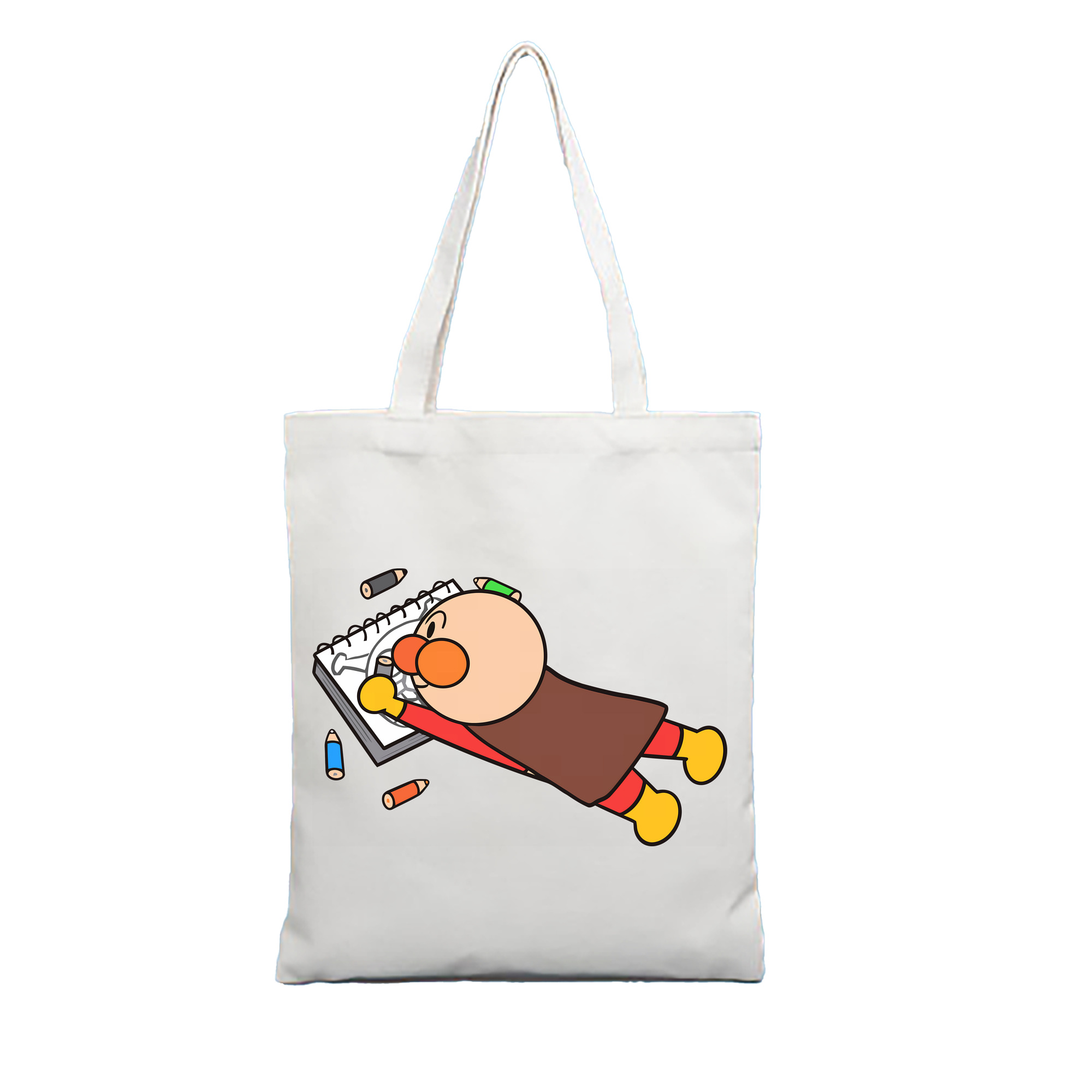 （画像用） アンパンマン Anpanman 縦型キャンバス生地手提げバッグ　トートバッグ