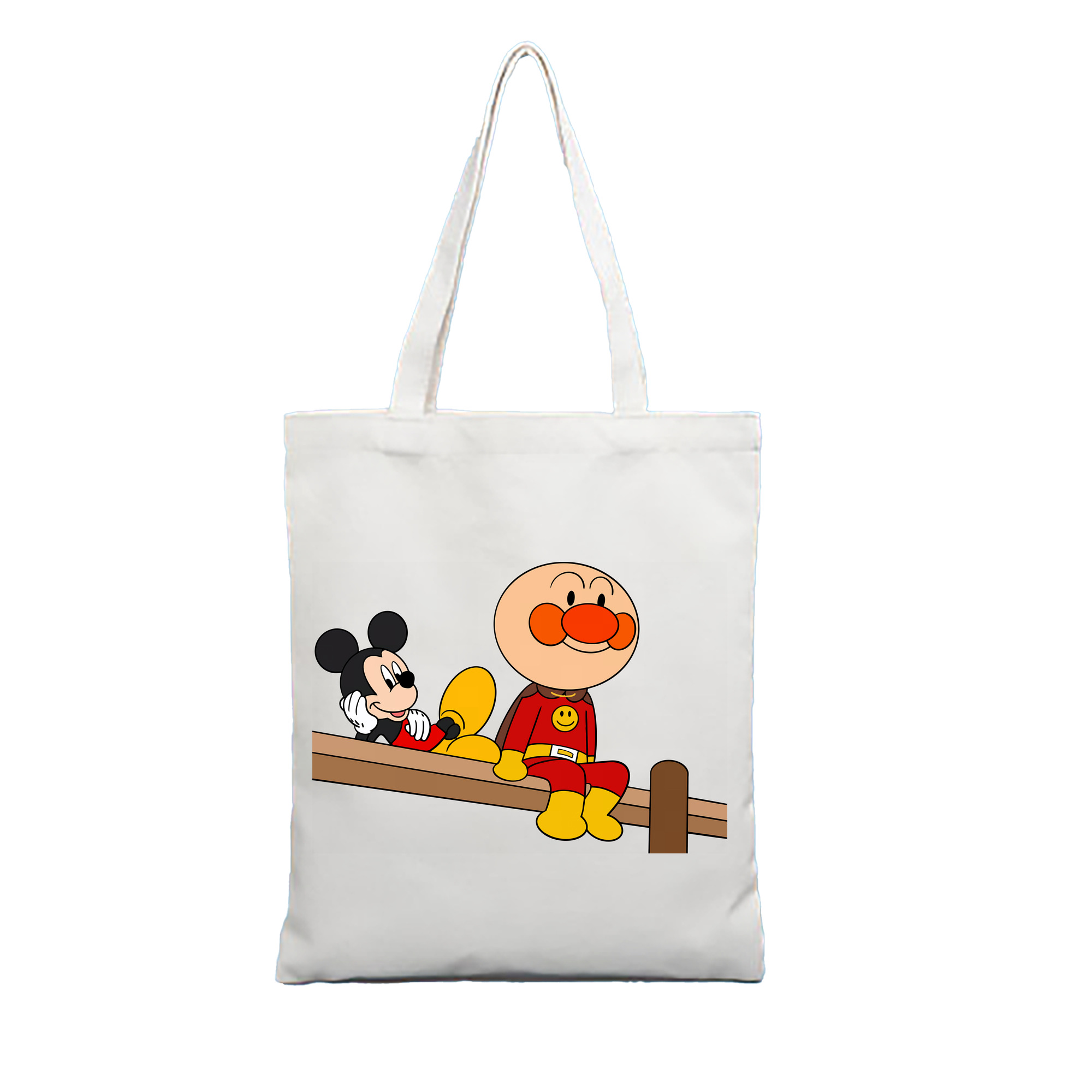（画像用） アンパンマン Anpanman 縦型キャンバス生地手提げバッグ　トートバッグ