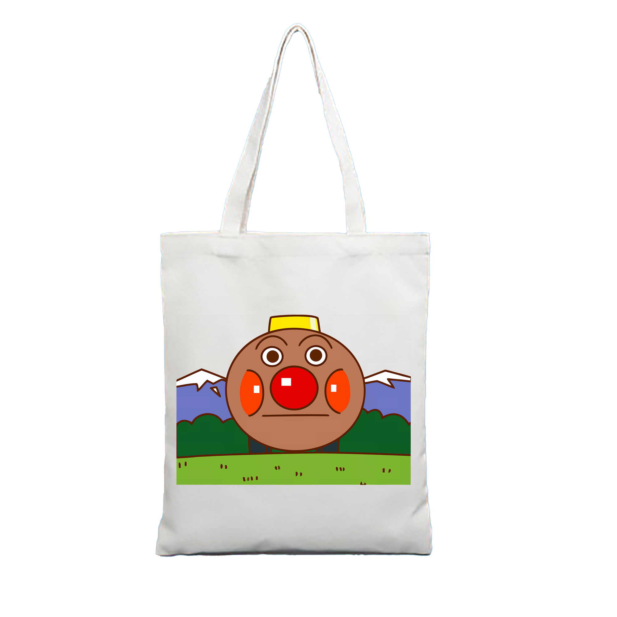 （画像用） アンパンマン Anpanman 縦型キャンバス生地手提げバッグ　トートバッグ