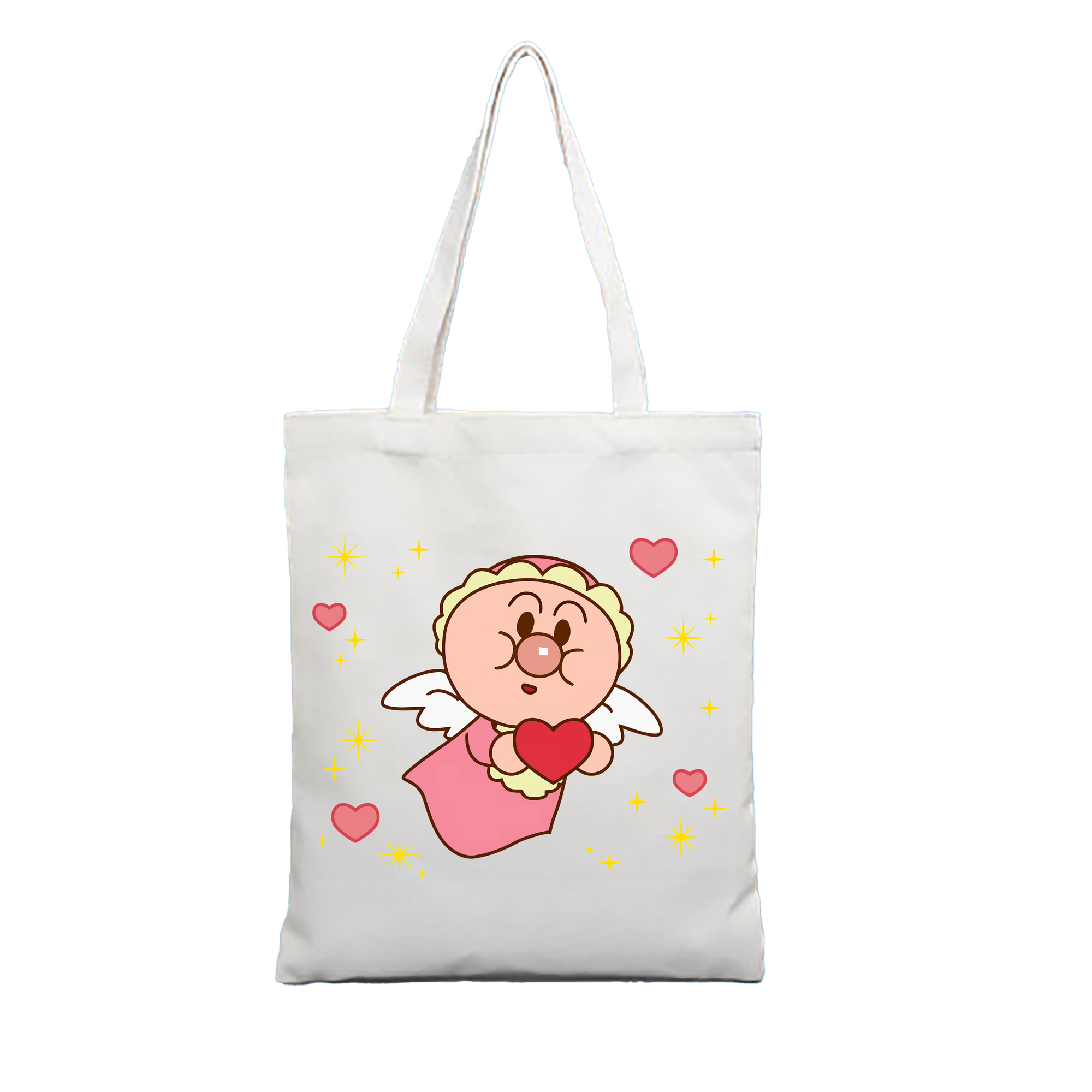 （画像用） アンパンマン Anpanman 縦型キャンバス生地手提げバッグ　トートバッグ
