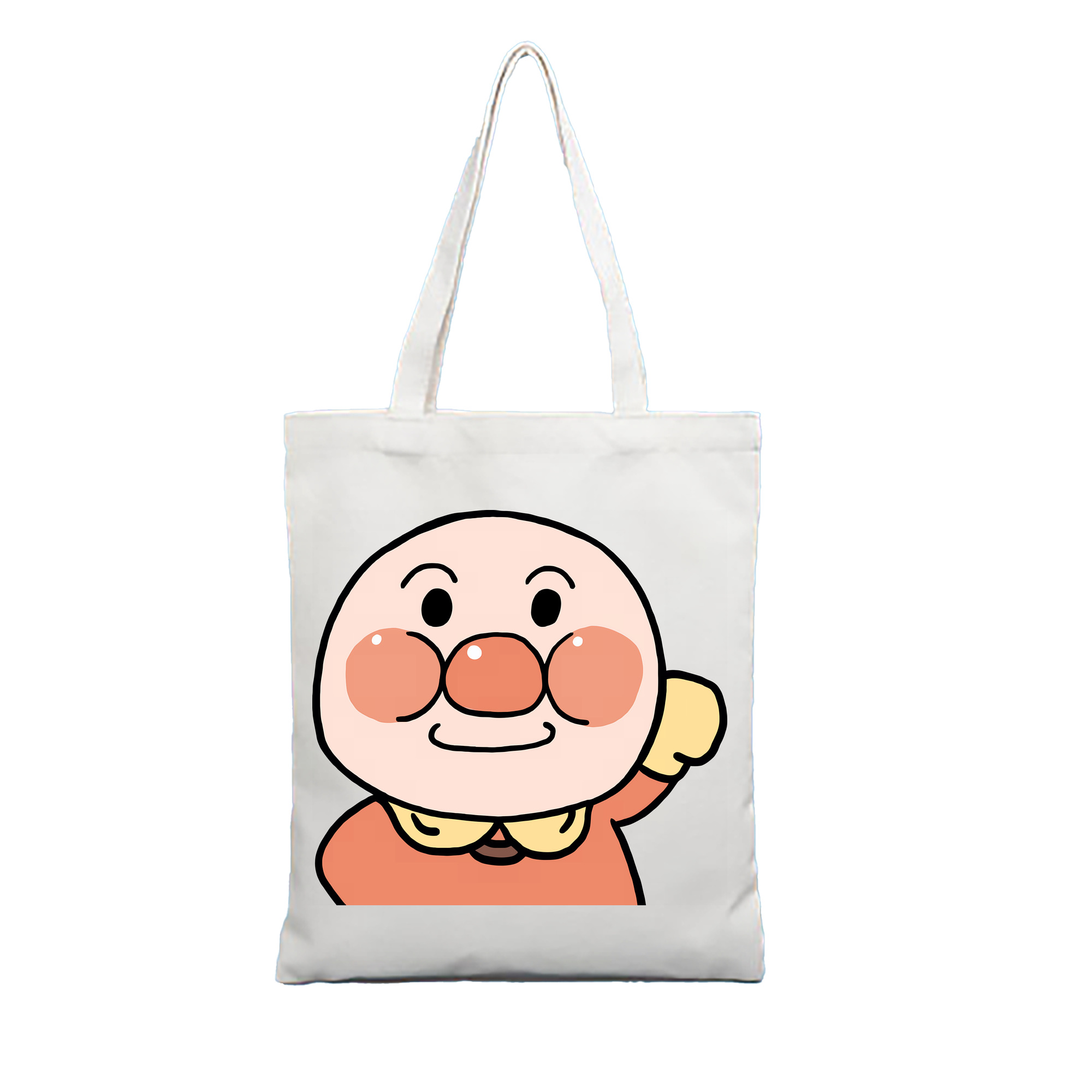 （画像用） アンパンマン Anpanman 縦型キャンバス生地手提げバッグ　トートバッグ