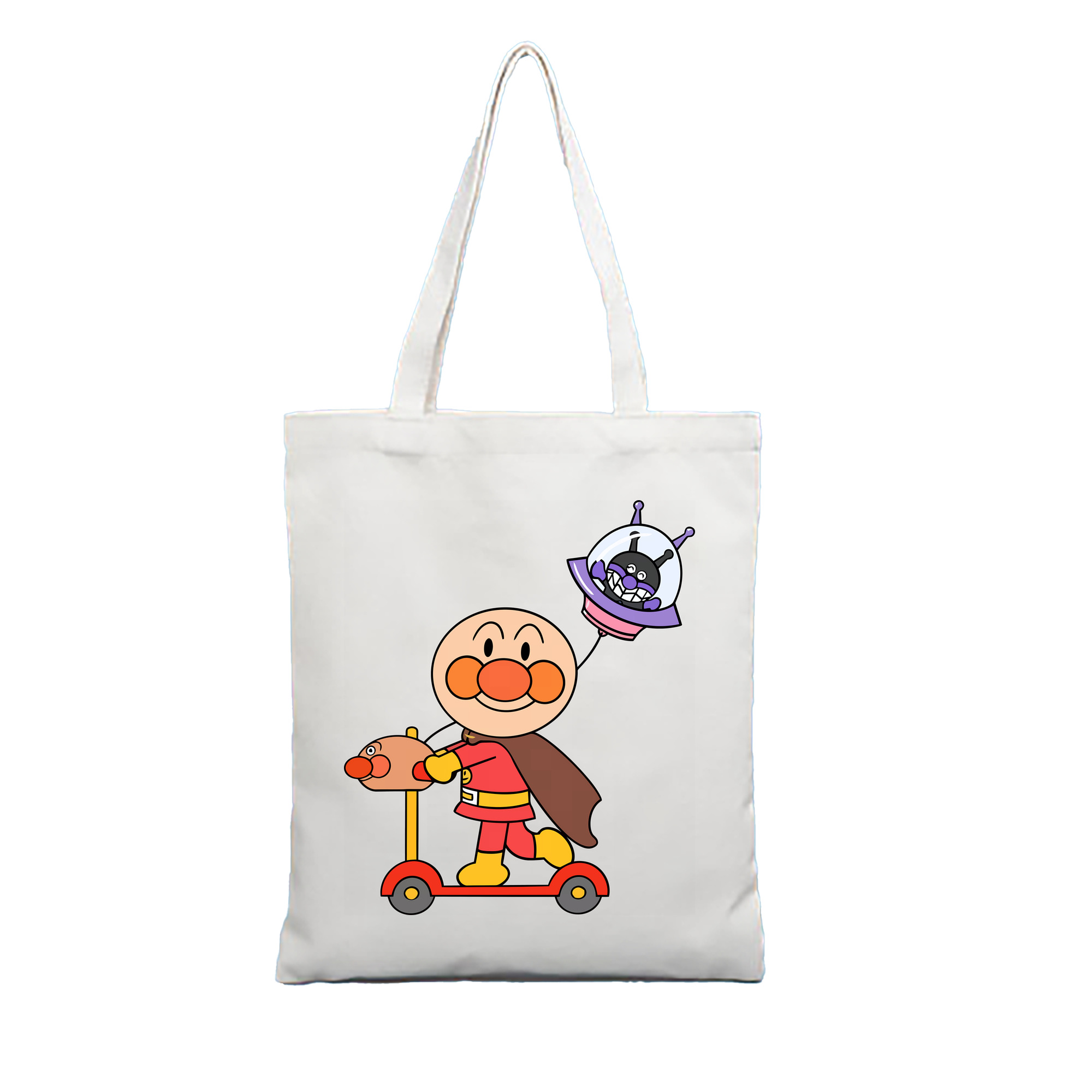 （画像用） アンパンマン Anpanman 縦型キャンバス生地手提げバッグ　トートバッグ