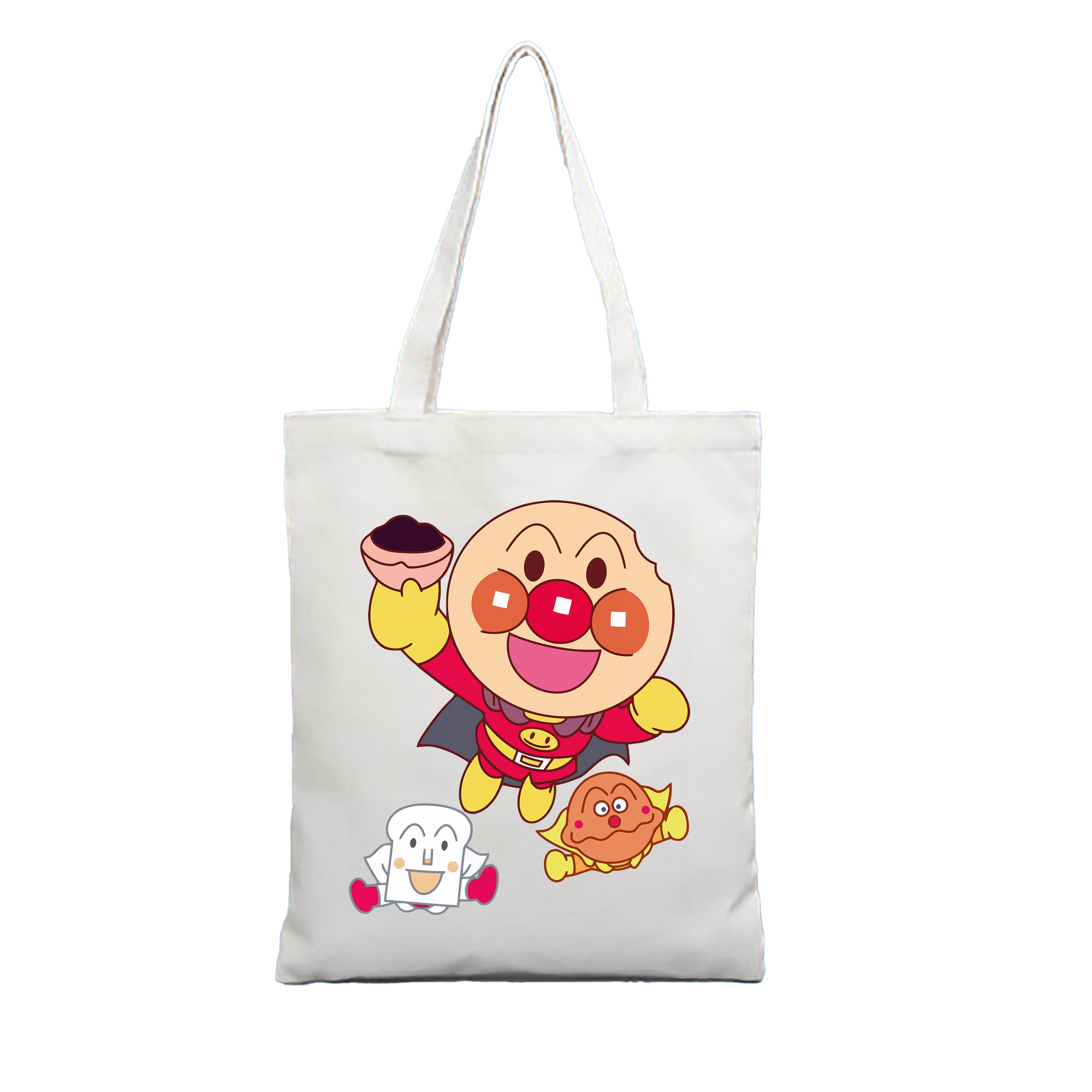 （画像用） アンパンマン Anpanman 縦型キャンバス生地手提げバッグ　トートバッグ