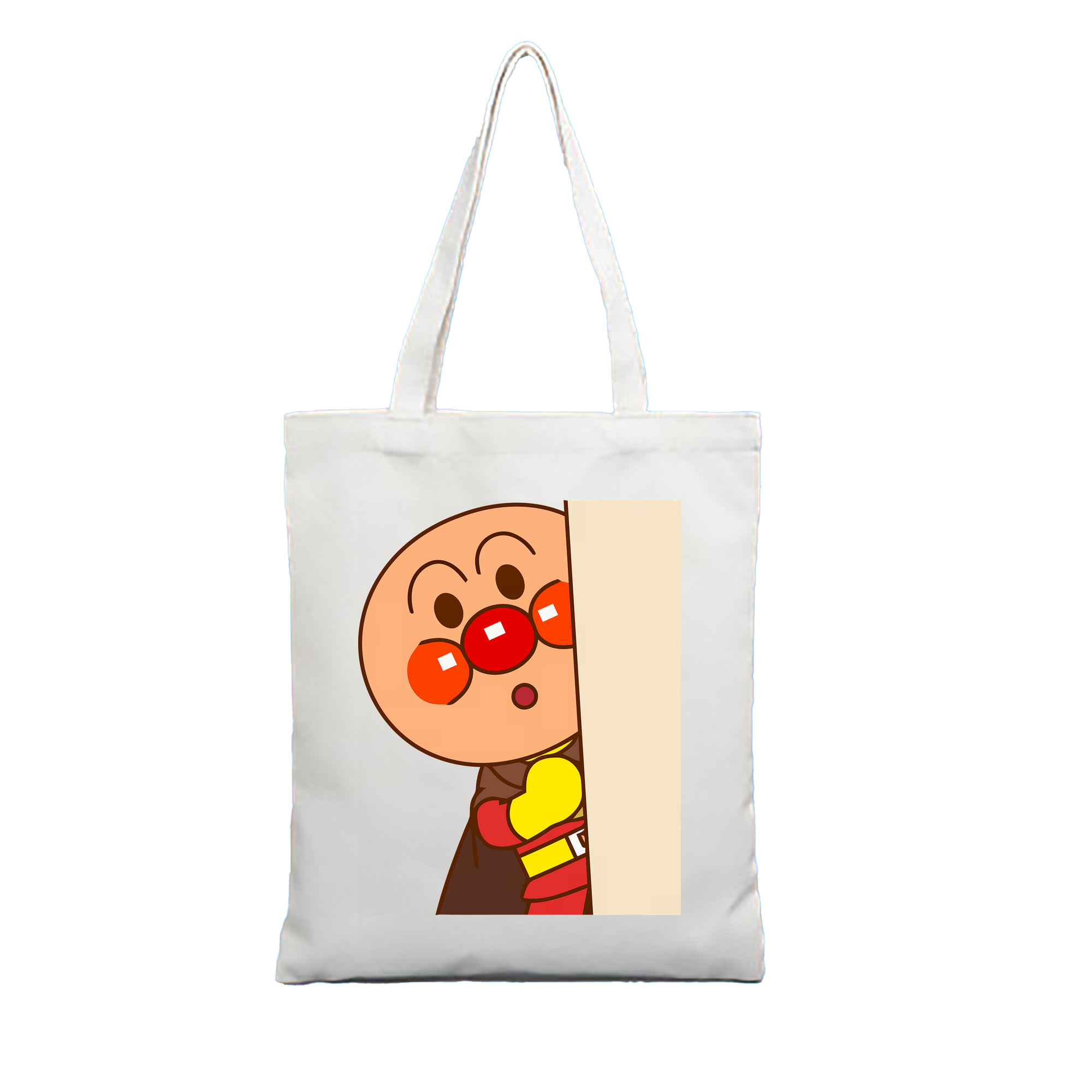 （画像用） アンパンマン Anpanman 縦型キャンバス生地手提げバッグ　トートバッグ