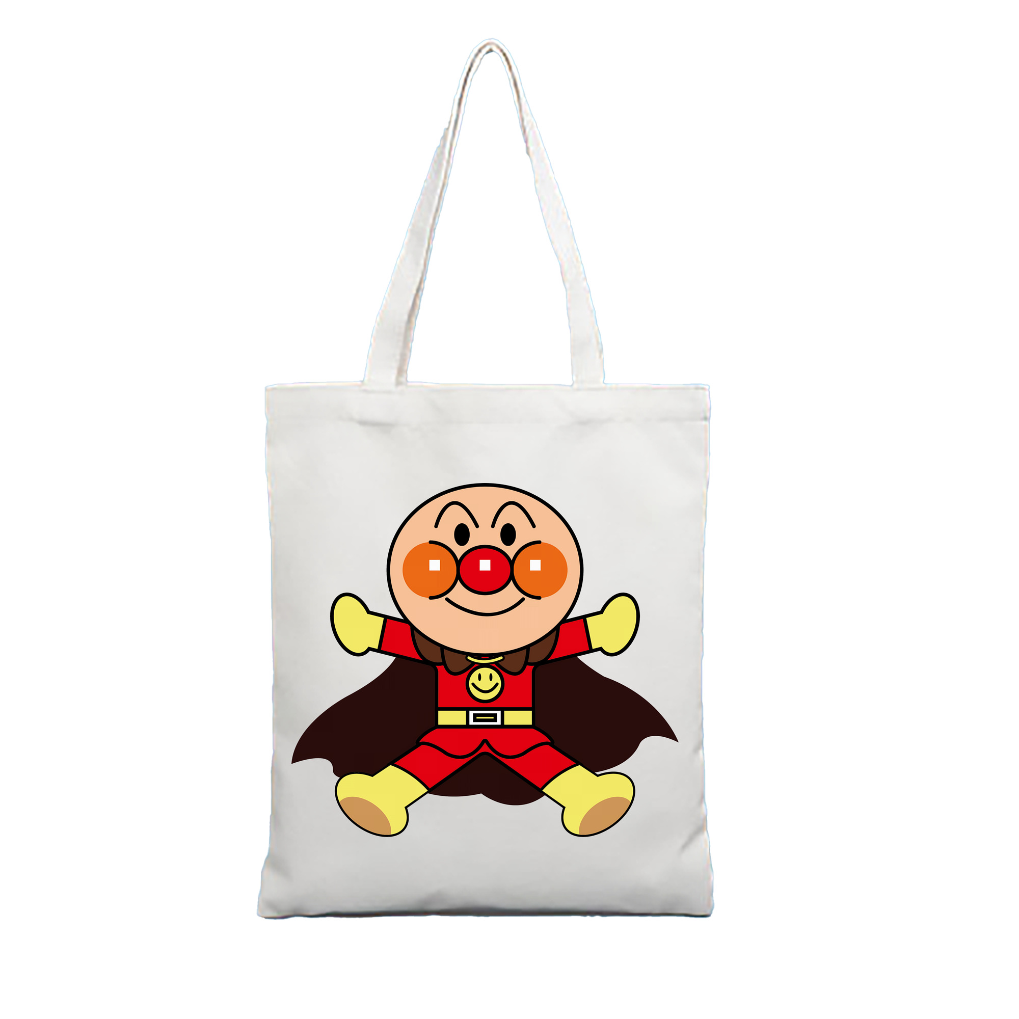 （画像用） アンパンマン Anpanman 縦型キャンバス生地手提げバッグ　トートバッグ