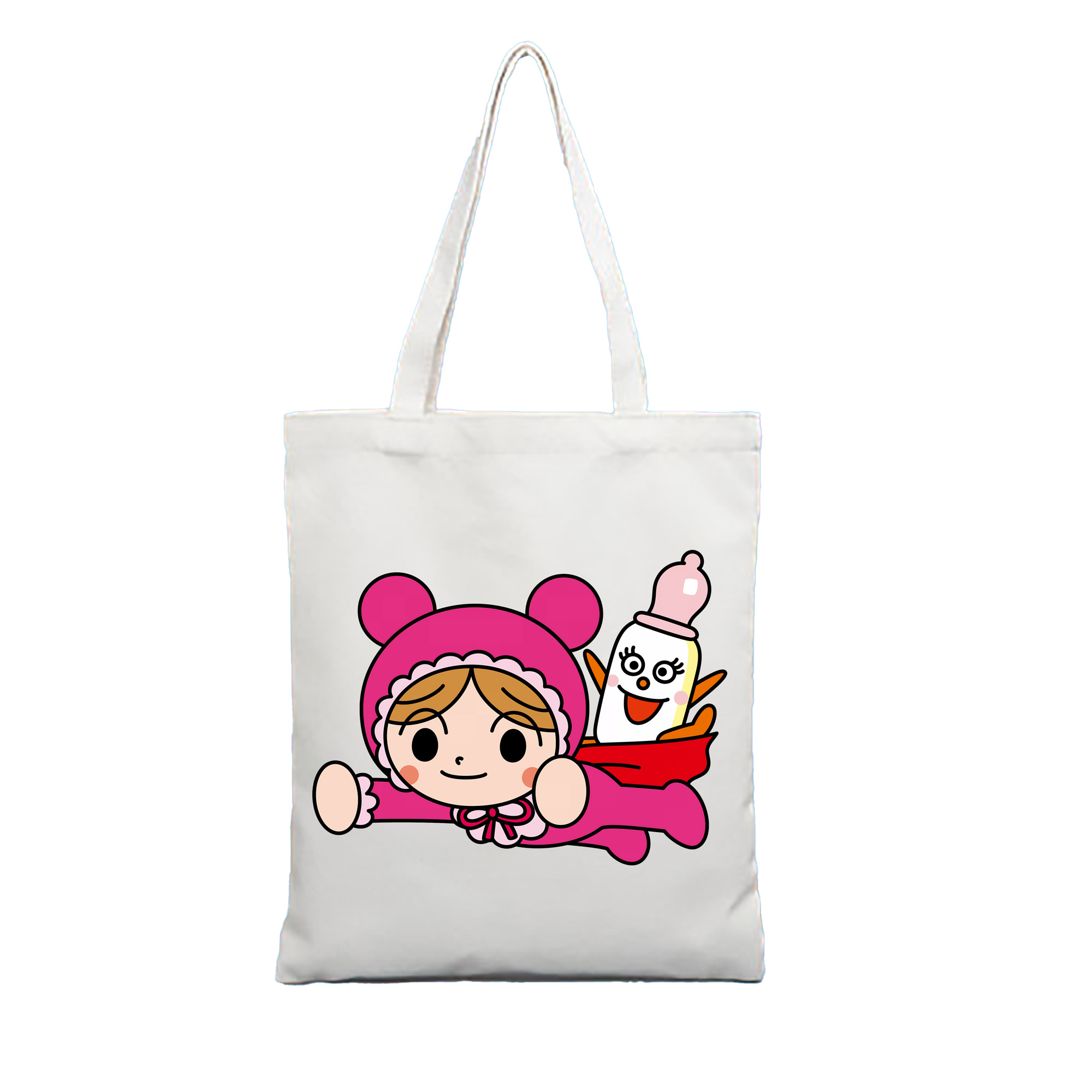 （画像用） アンパンマン Anpanman 縦型キャンバス生地手提げバッグ　トートバッグ