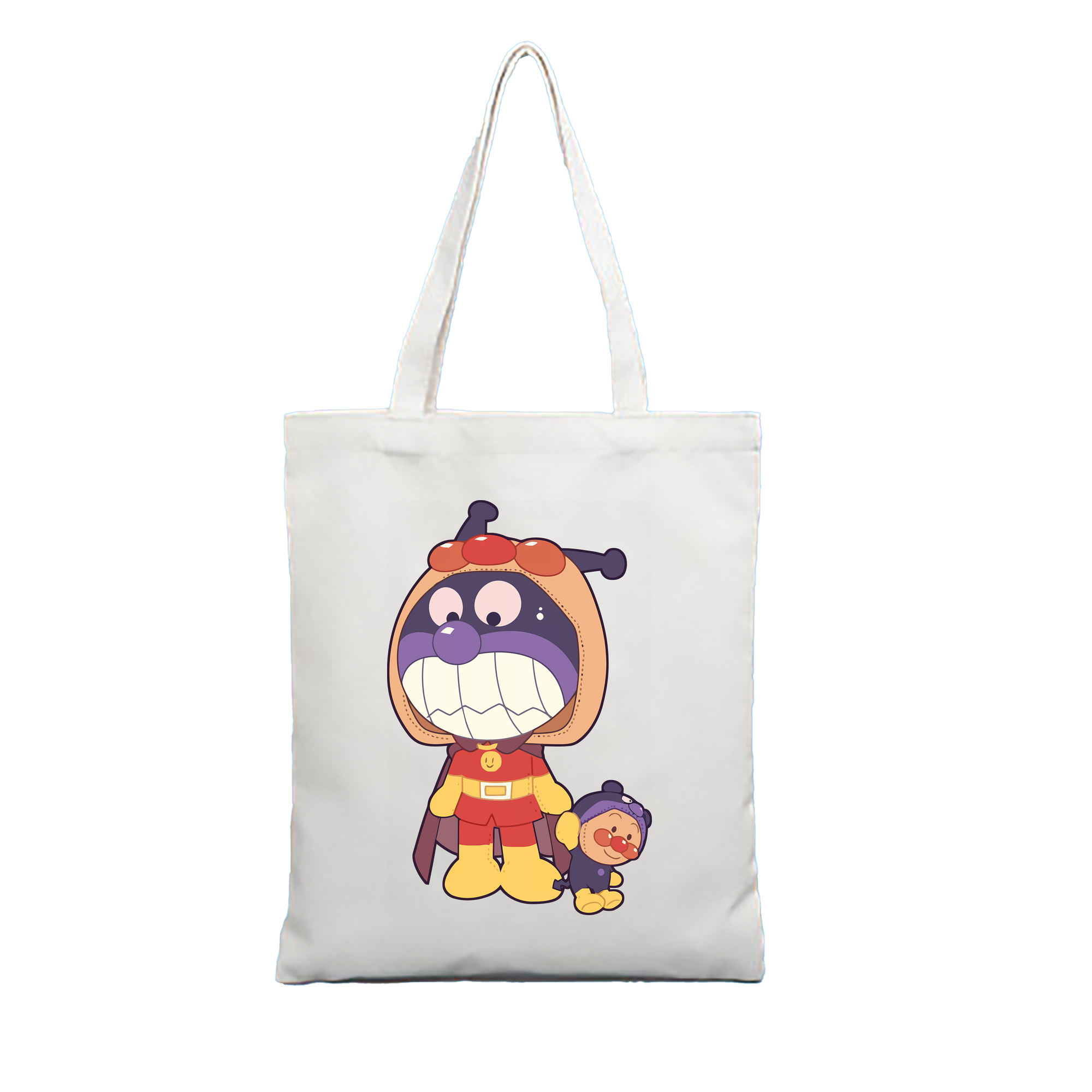 （画像用） アンパンマン Anpanman 縦型キャンバス生地手提げバッグ　トートバッグ