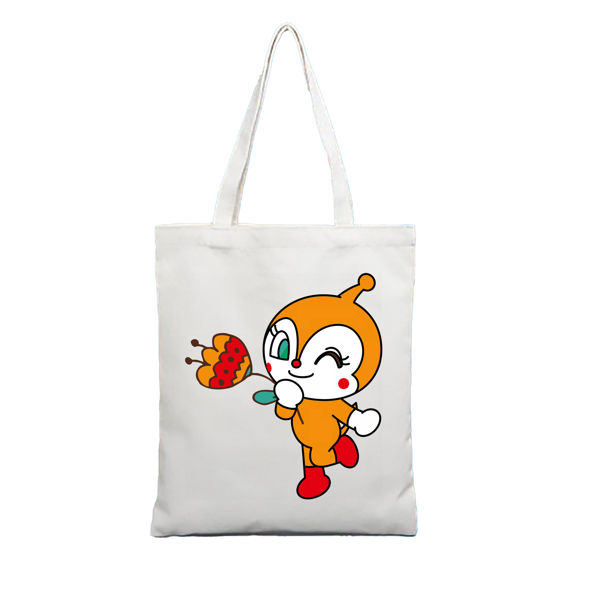 （画像用） アンパンマン Anpanman 縦型キャンバス生地手提げバッグ　トートバッグ