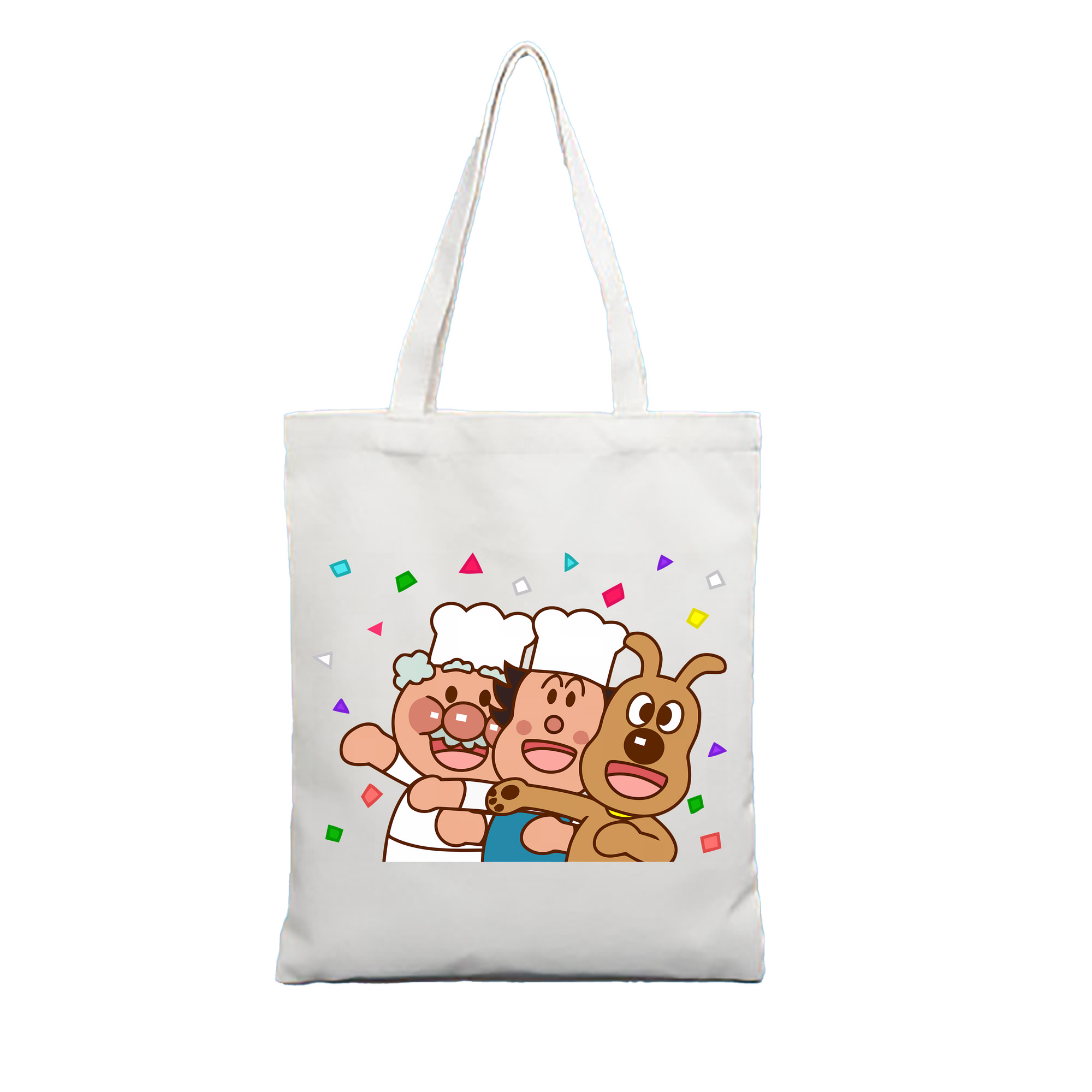 （画像用） アンパンマン Anpanman 縦型キャンバス生地手提げバッグ　トートバッグ