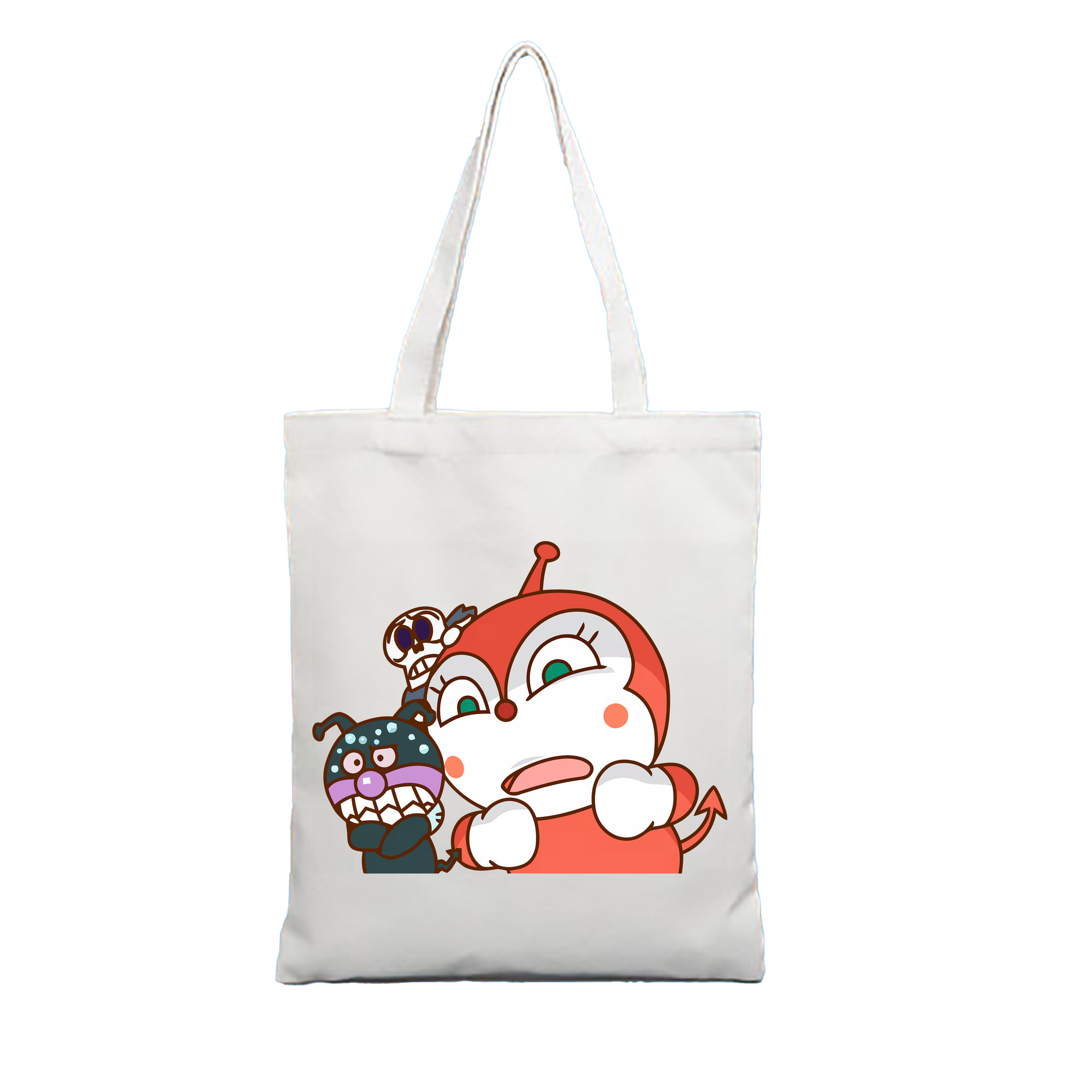 （画像用） アンパンマン Anpanman 縦型キャンバス生地手提げバッグ　トートバッグ