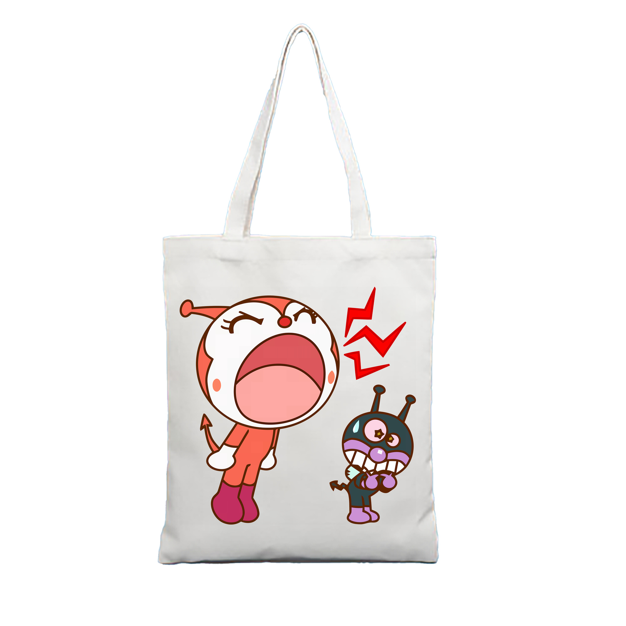 （画像用） アンパンマン Anpanman 縦型キャンバス生地手提げバッグ　トートバッグ