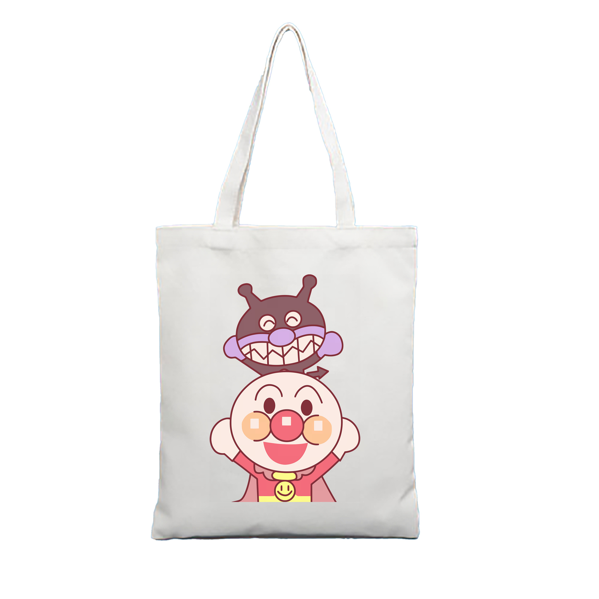 （画像用） アンパンマン Anpanman 縦型キャンバス生地手提げバッグ　トートバッグ