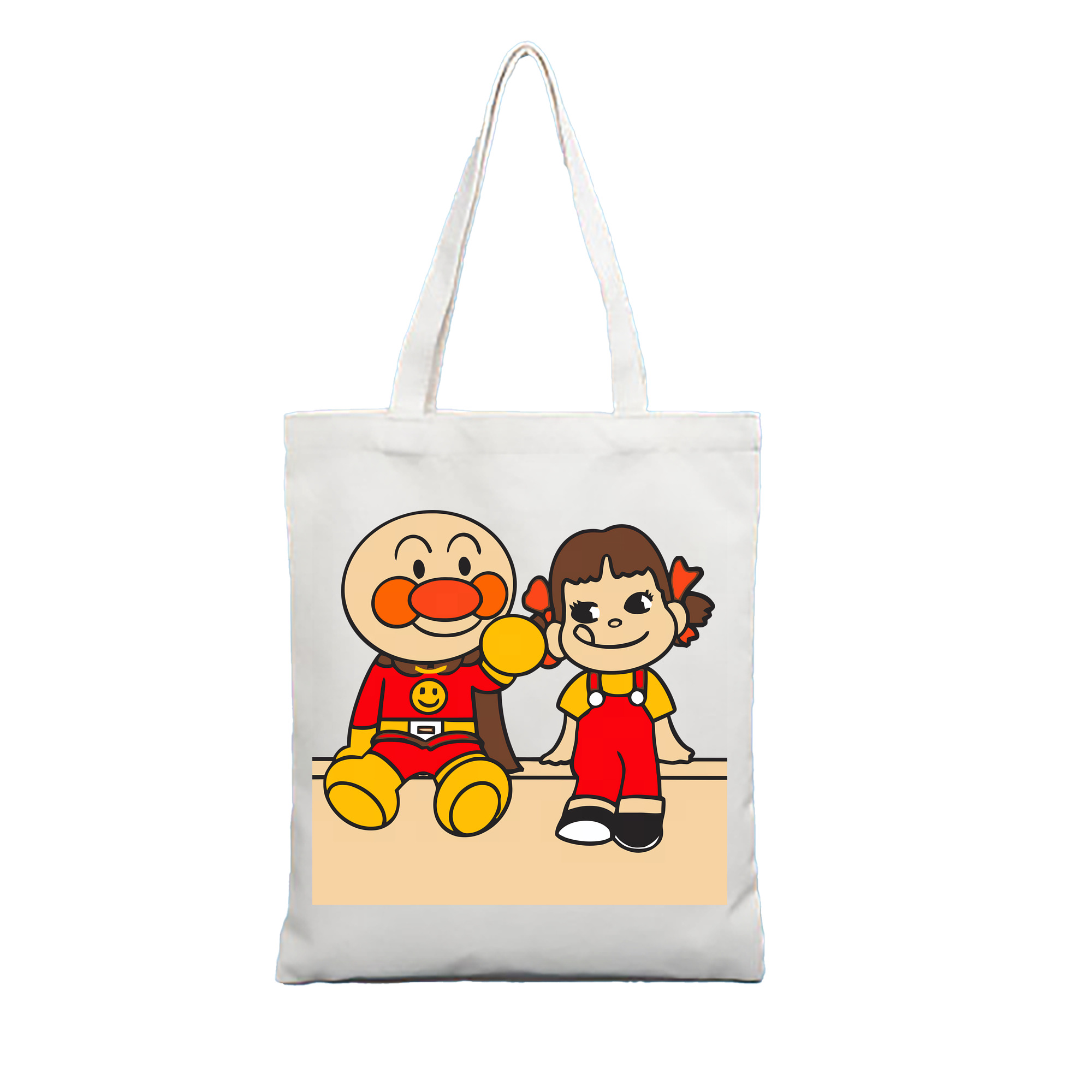 （画像用） アンパンマン Anpanman 縦型キャンバス生地手提げバッグ　トートバッグ