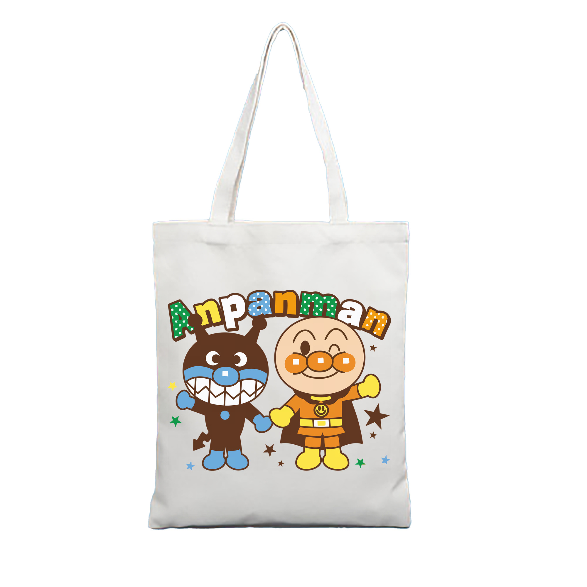 （画像用） アンパンマン Anpanman 縦型キャンバス生地手提げバッグ　トートバッグ