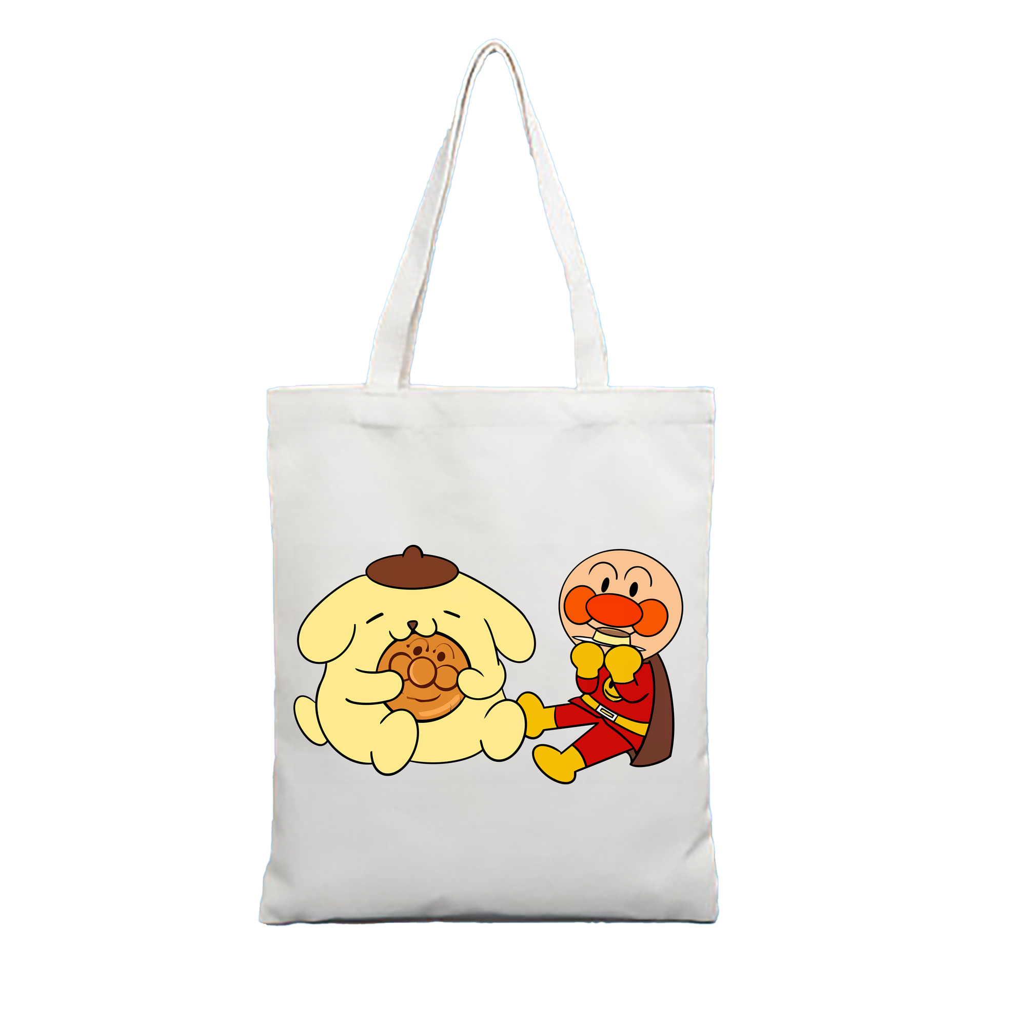 （画像用） アンパンマン Anpanman 縦型キャンバス生地手提げバッグ　トートバッグ