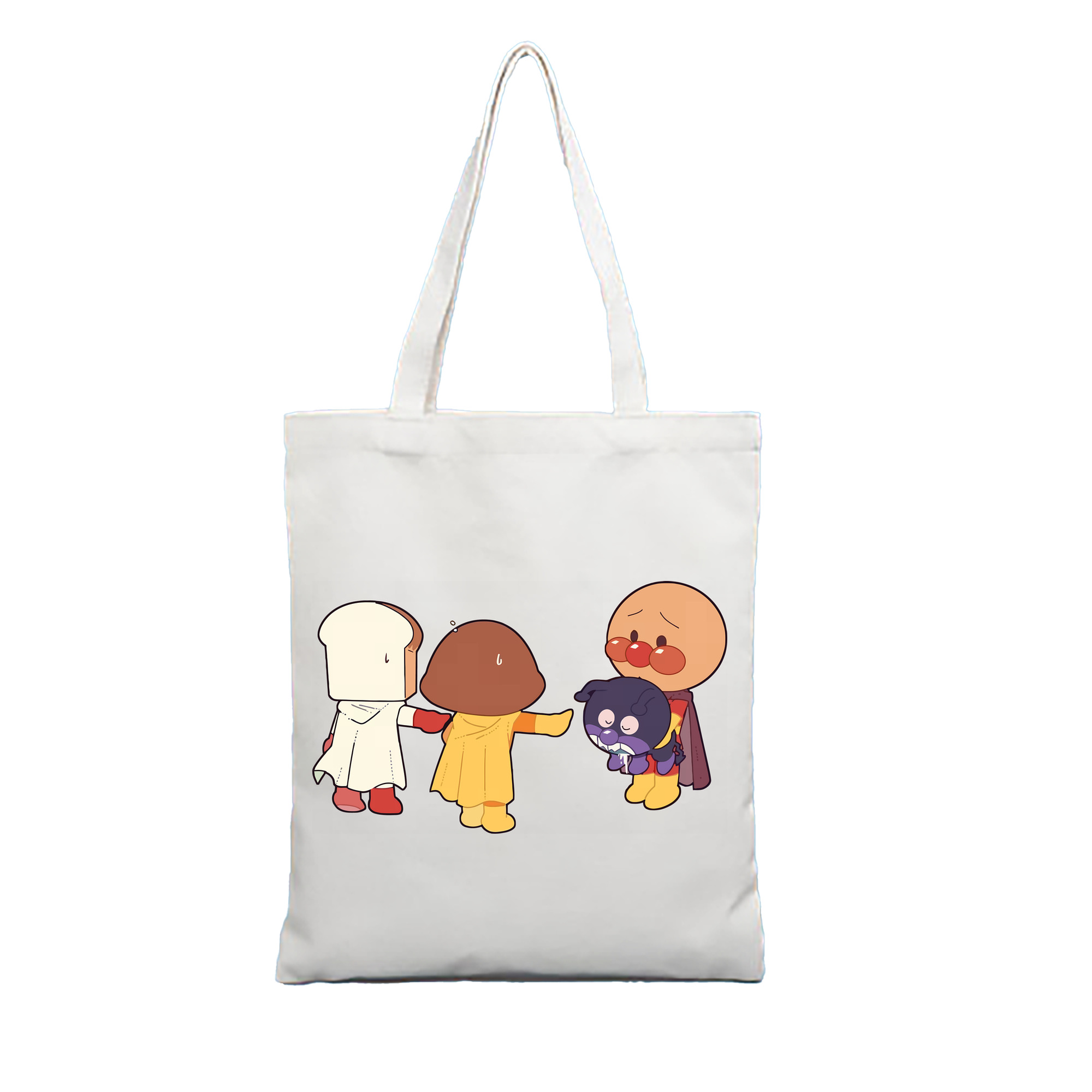 （画像用） アンパンマン Anpanman 縦型キャンバス生地手提げバッグ　トートバッグ
