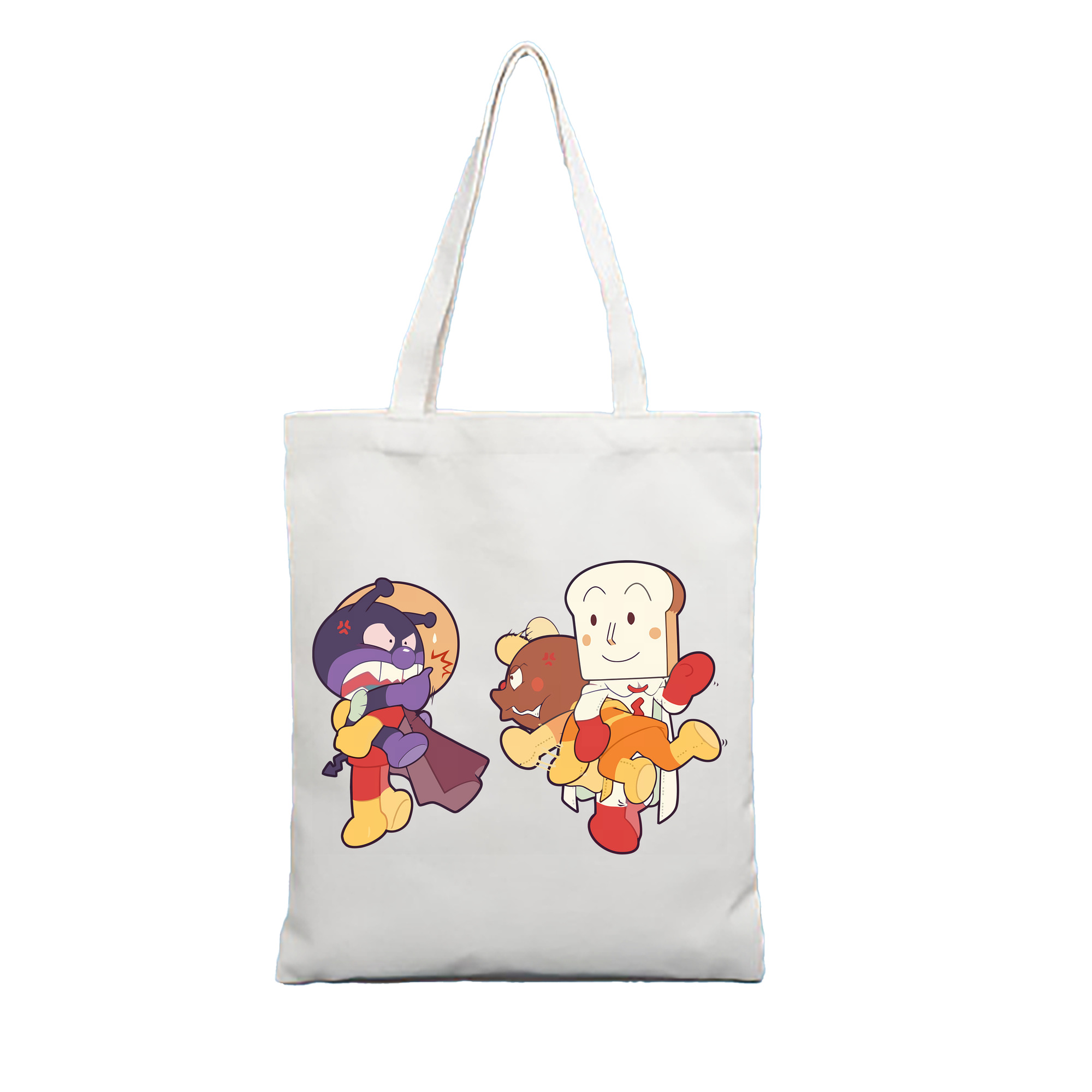 （画像用） アンパンマン Anpanman 縦型キャンバス生地手提げバッグ　トートバッグ