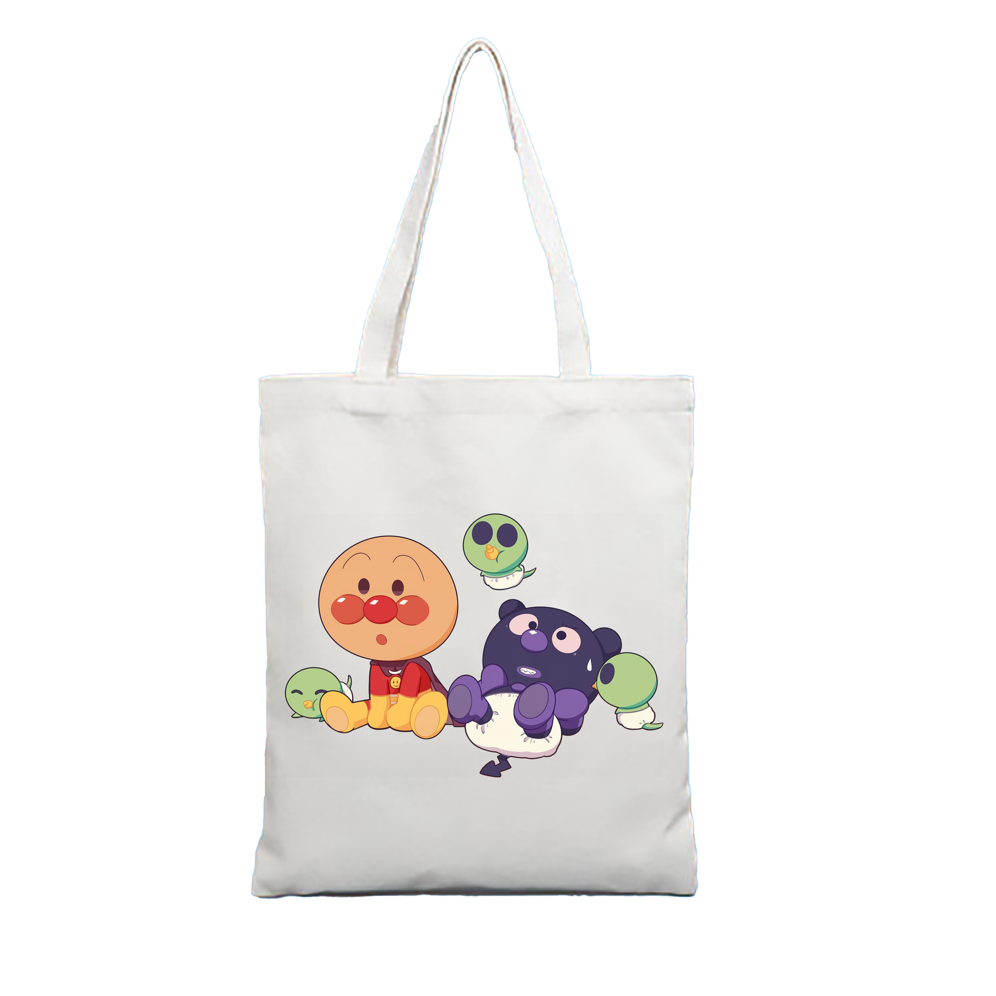（画像用） アンパンマン Anpanman 縦型キャンバス生地手提げバッグ　トートバッグ