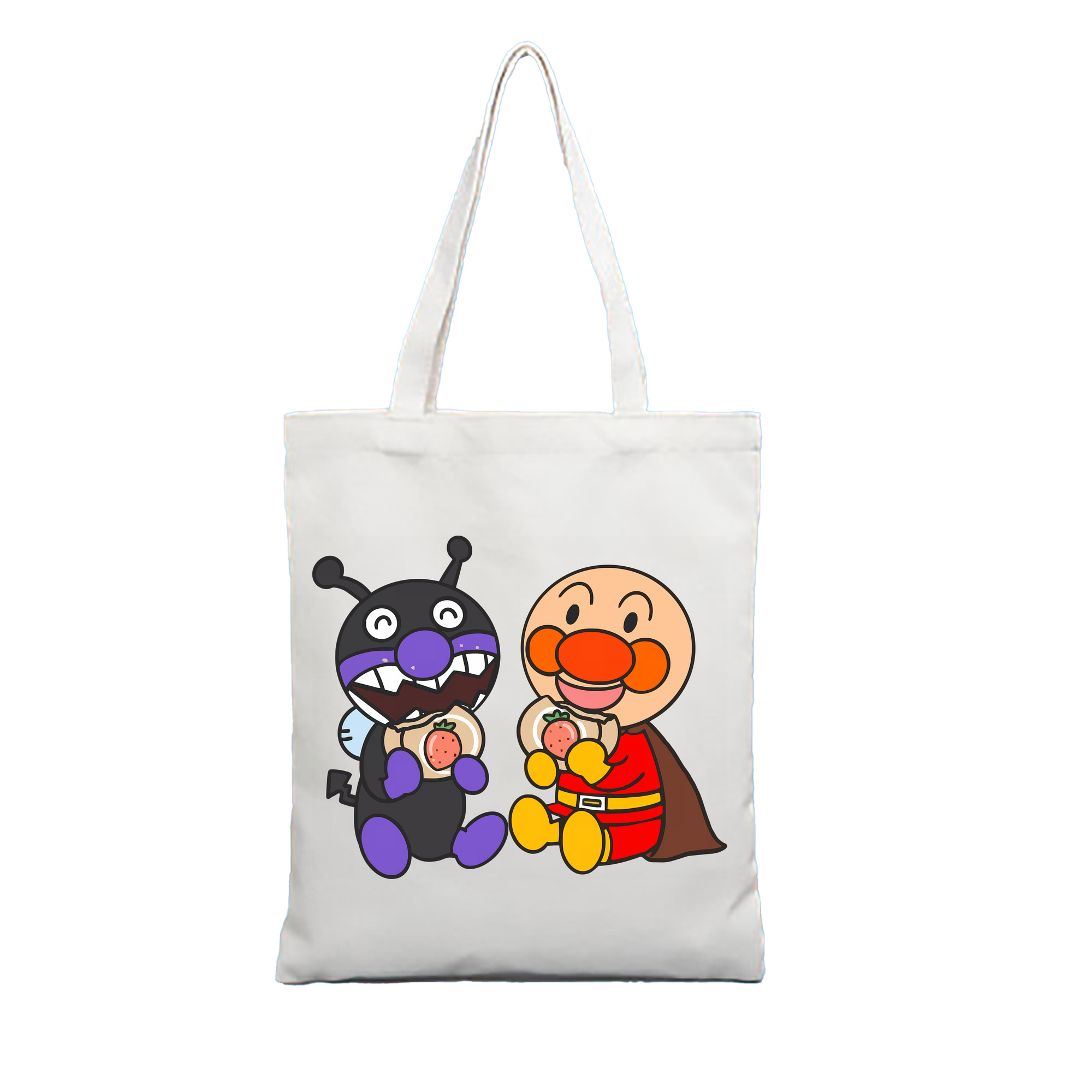 （画像用） アンパンマン Anpanman 縦型キャンバス生地手提げバッグ　トートバッグ