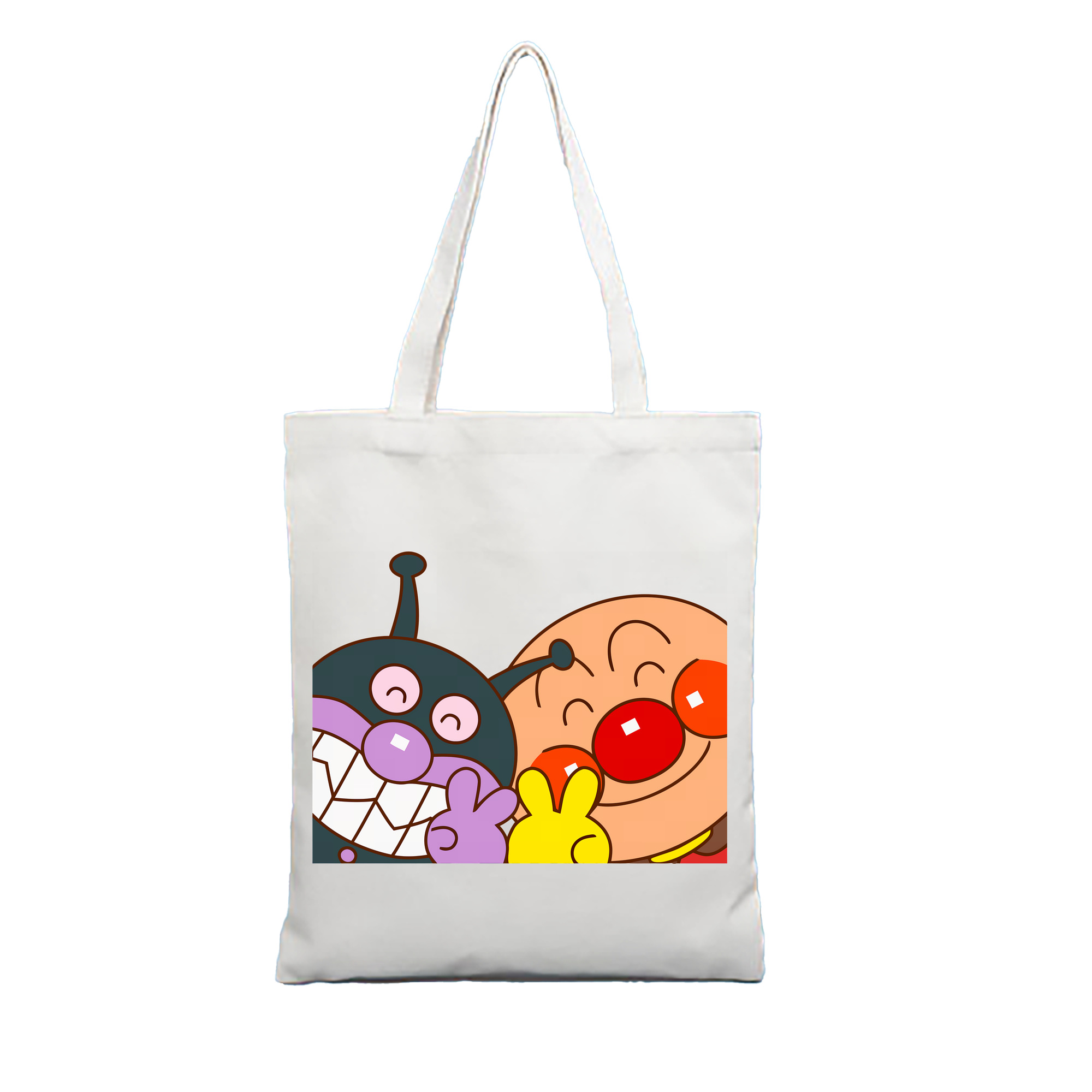 （画像用） アンパンマン Anpanman 縦型キャンバス生地手提げバッグ　トートバッグ