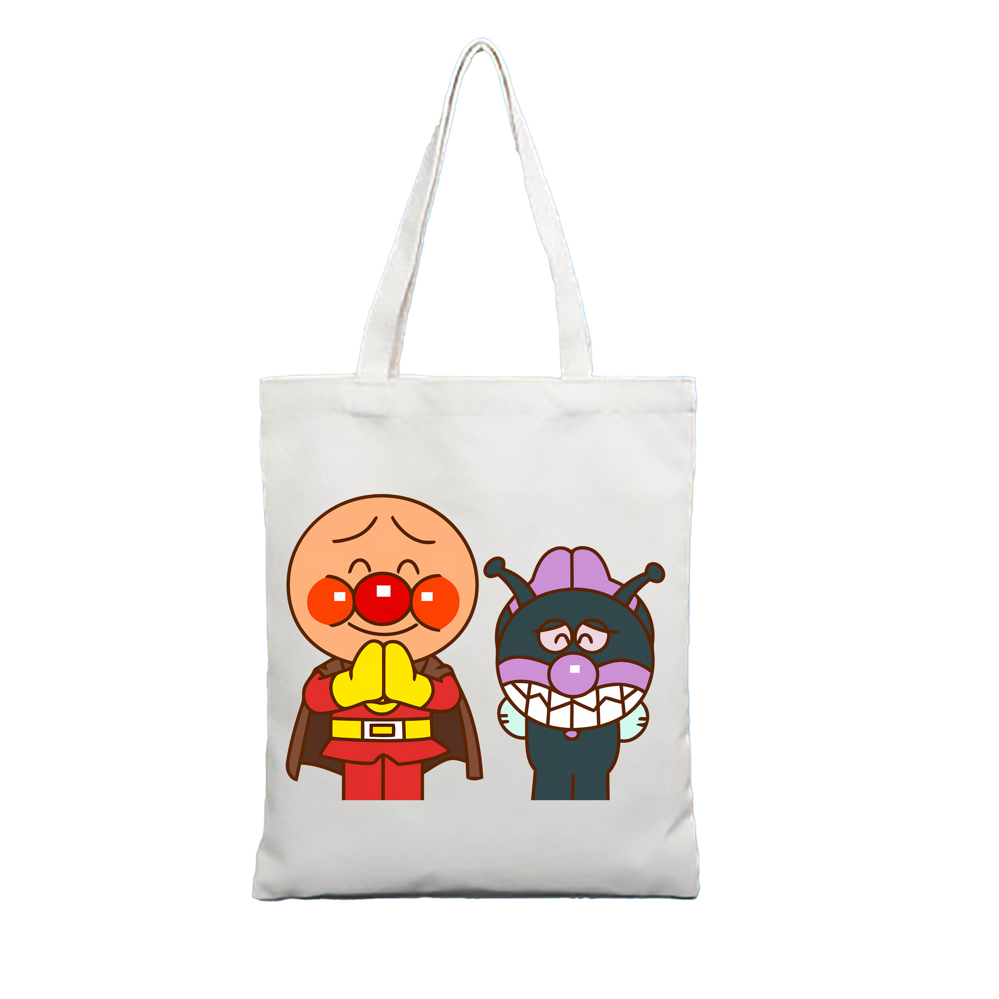 （画像用） アンパンマン Anpanman 縦型キャンバス生地手提げバッグ　トートバッグ