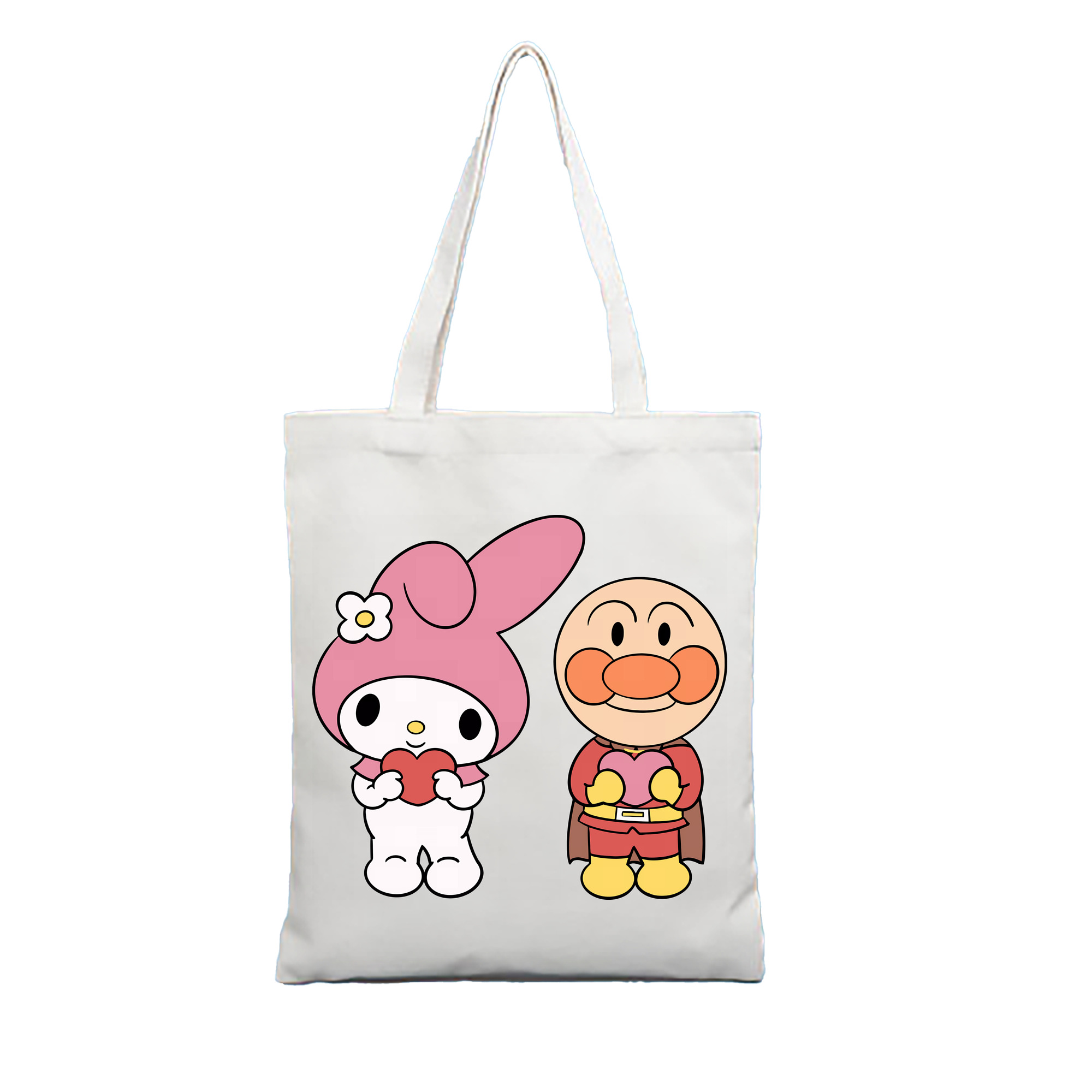 （画像用） アンパンマン Anpanman 縦型キャンバス生地手提げバッグ　トートバッグ