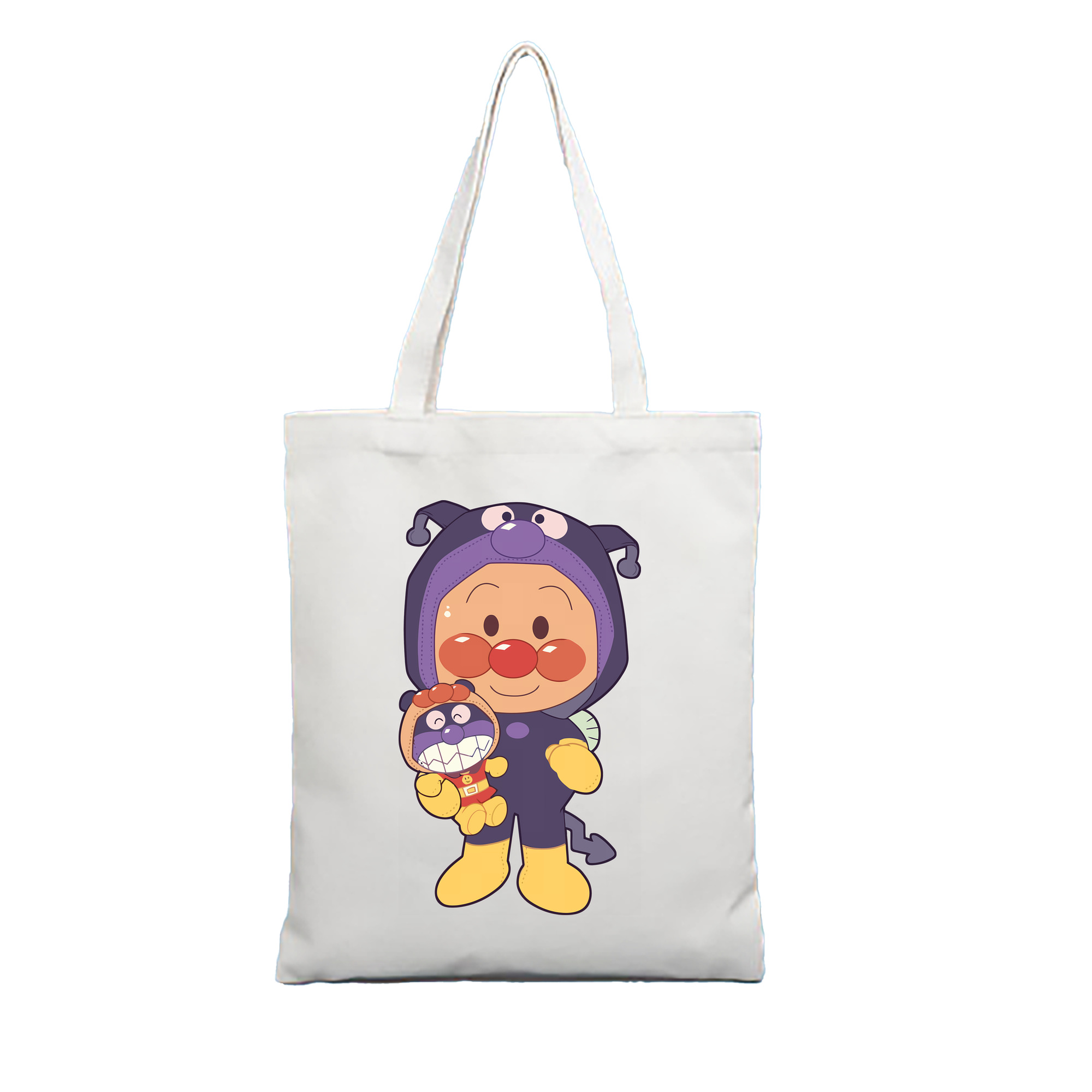 （画像用） アンパンマン Anpanman 縦型キャンバス生地手提げバッグ　トートバッグ