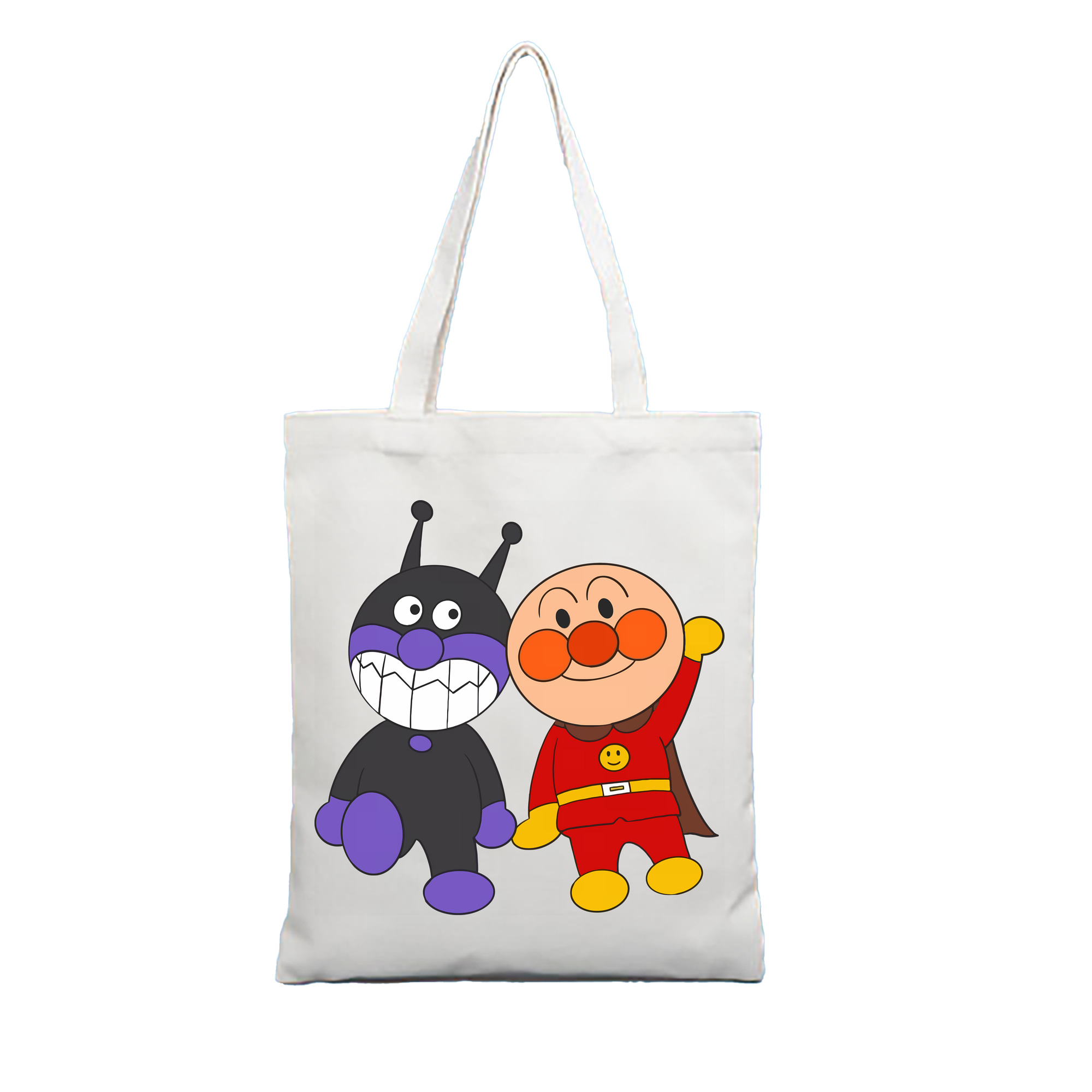 （画像用） アンパンマン Anpanman 縦型キャンバス生地手提げバッグ　トートバッグ