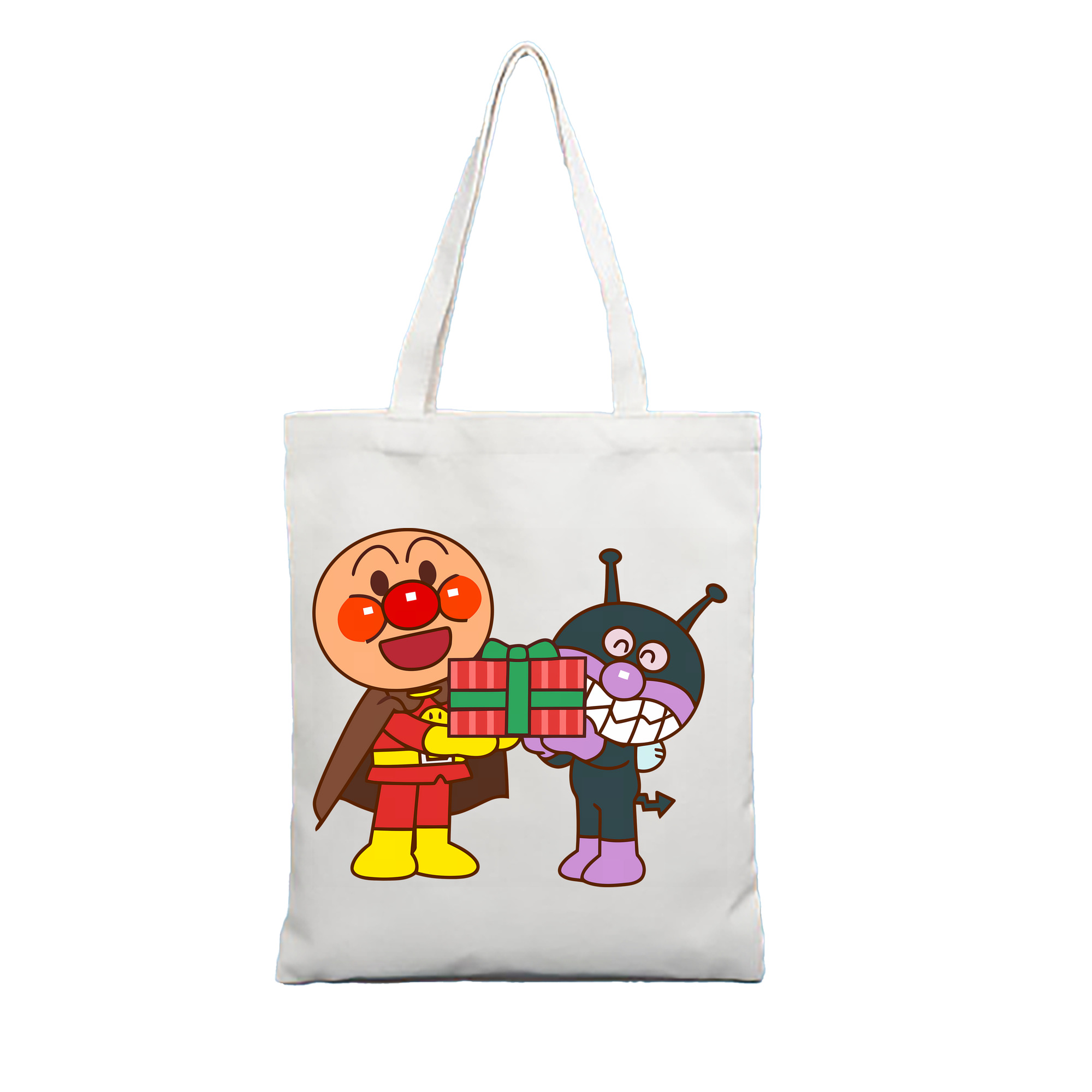 （画像用） アンパンマン Anpanman 縦型キャンバス生地手提げバッグ　トートバッグ