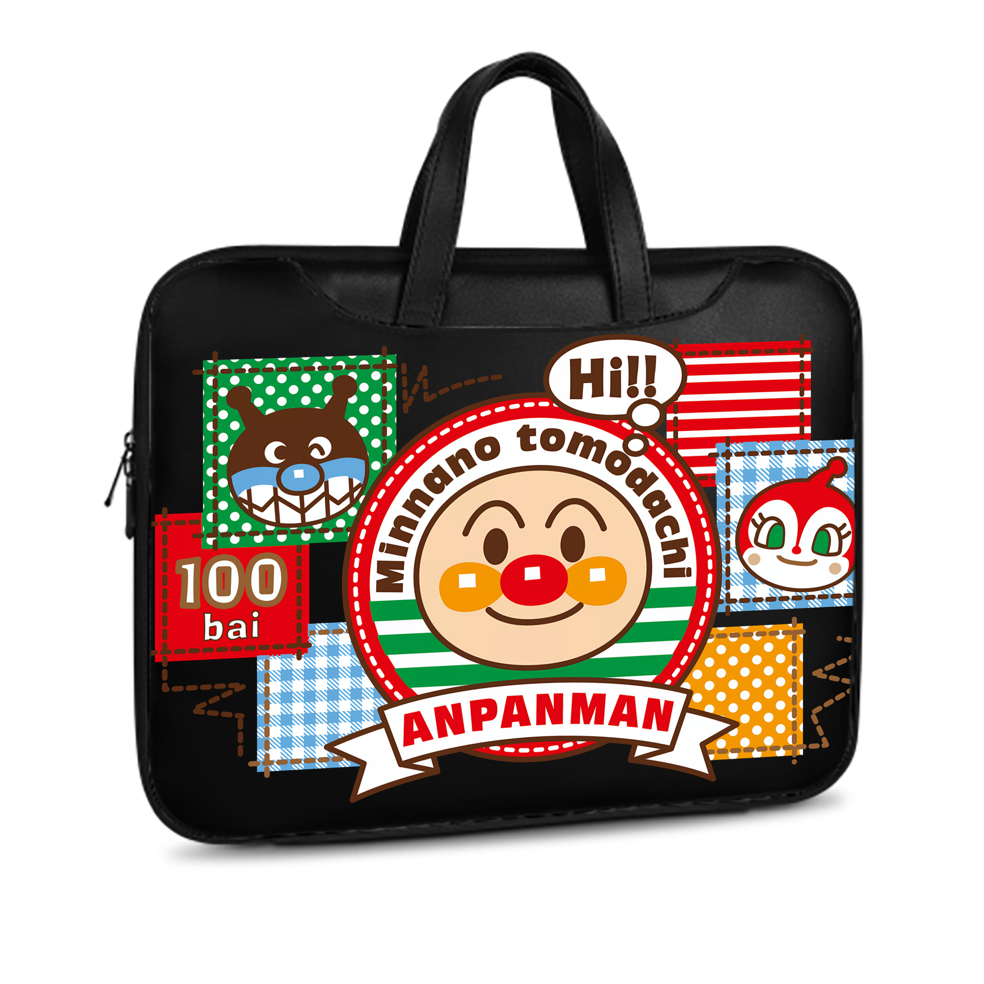 （画像用） アンパンマン Anpanman レザーラップトップバッグ　ノートパソコンケース