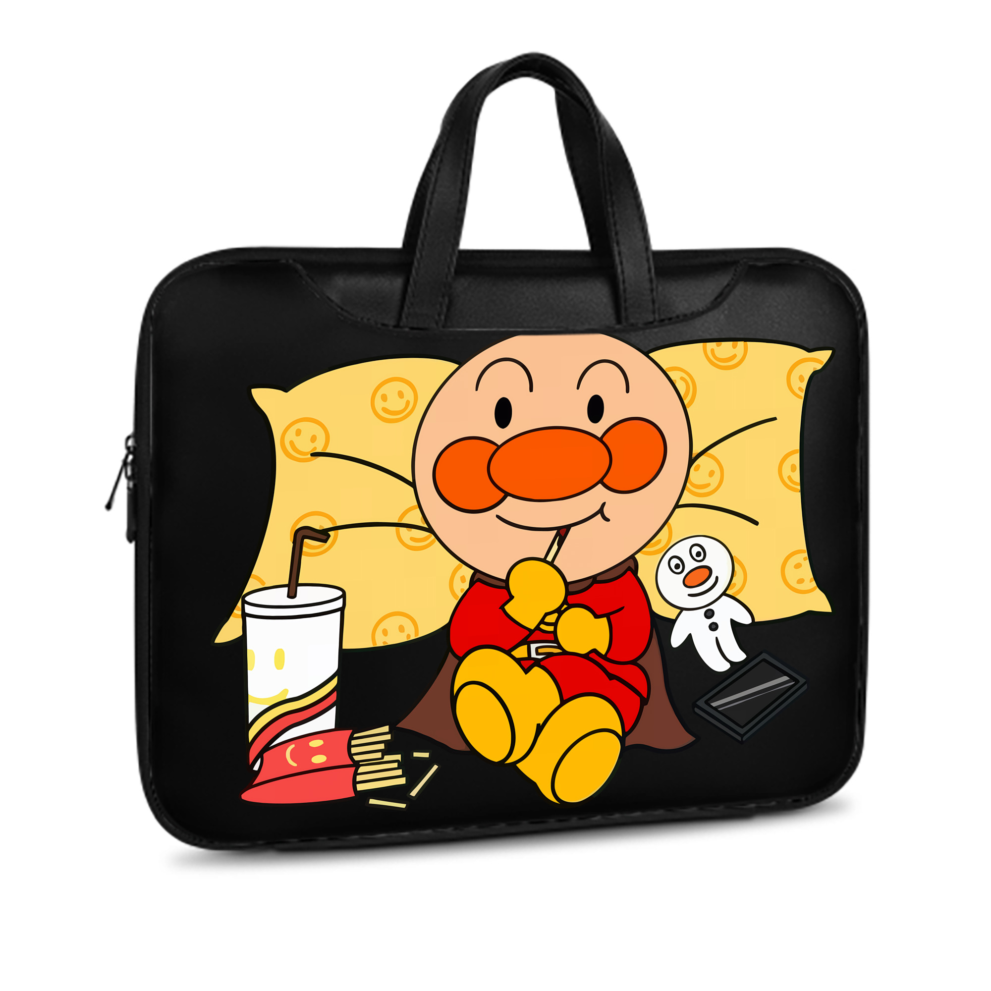 （画像用） アンパンマン Anpanman レザーラップトップバッグ　ノートパソコンケース