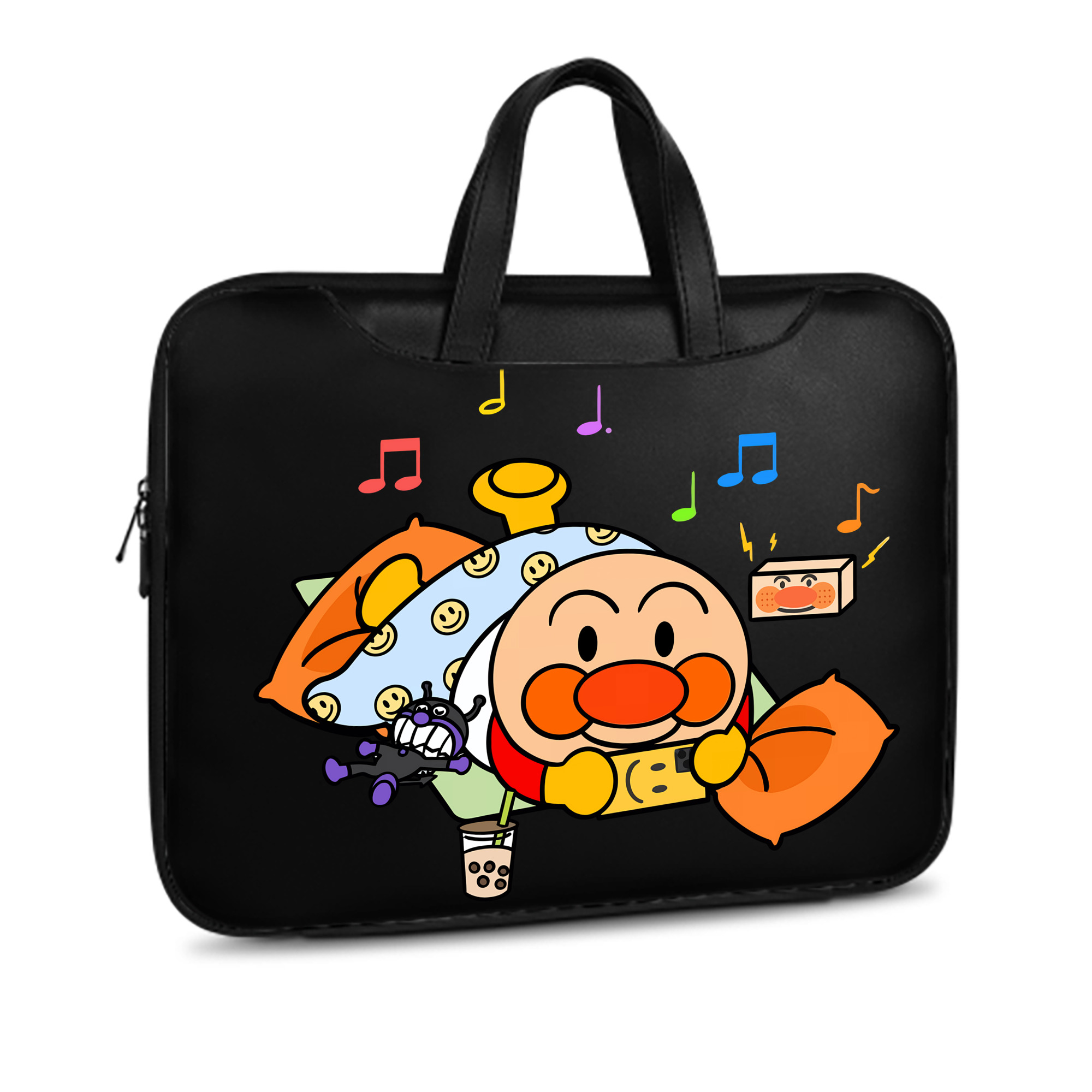 （画像用） アンパンマン Anpanman レザーラップトップバッグ　ノートパソコンケース