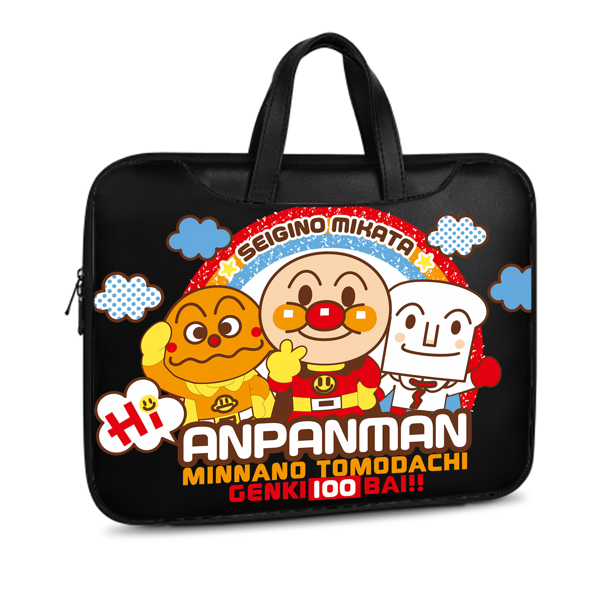 （画像用） アンパンマン Anpanman レザーラップトップバッグ　ノートパソコンケース