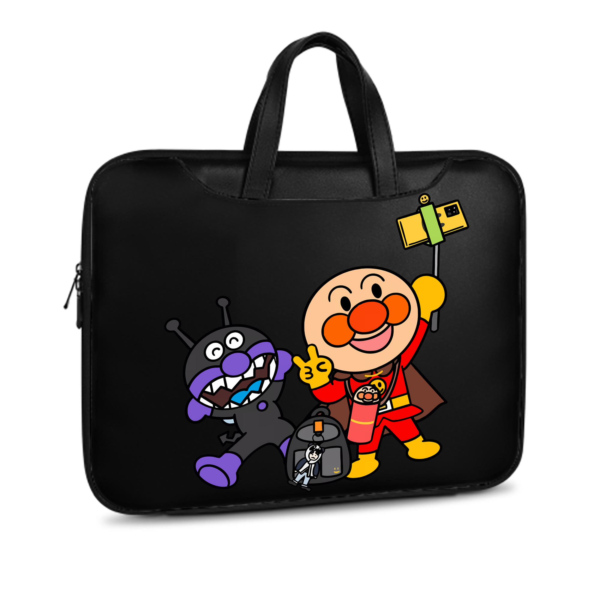 （画像用） アンパンマン Anpanman レザーラップトップバッグ　ノートパソコンケース