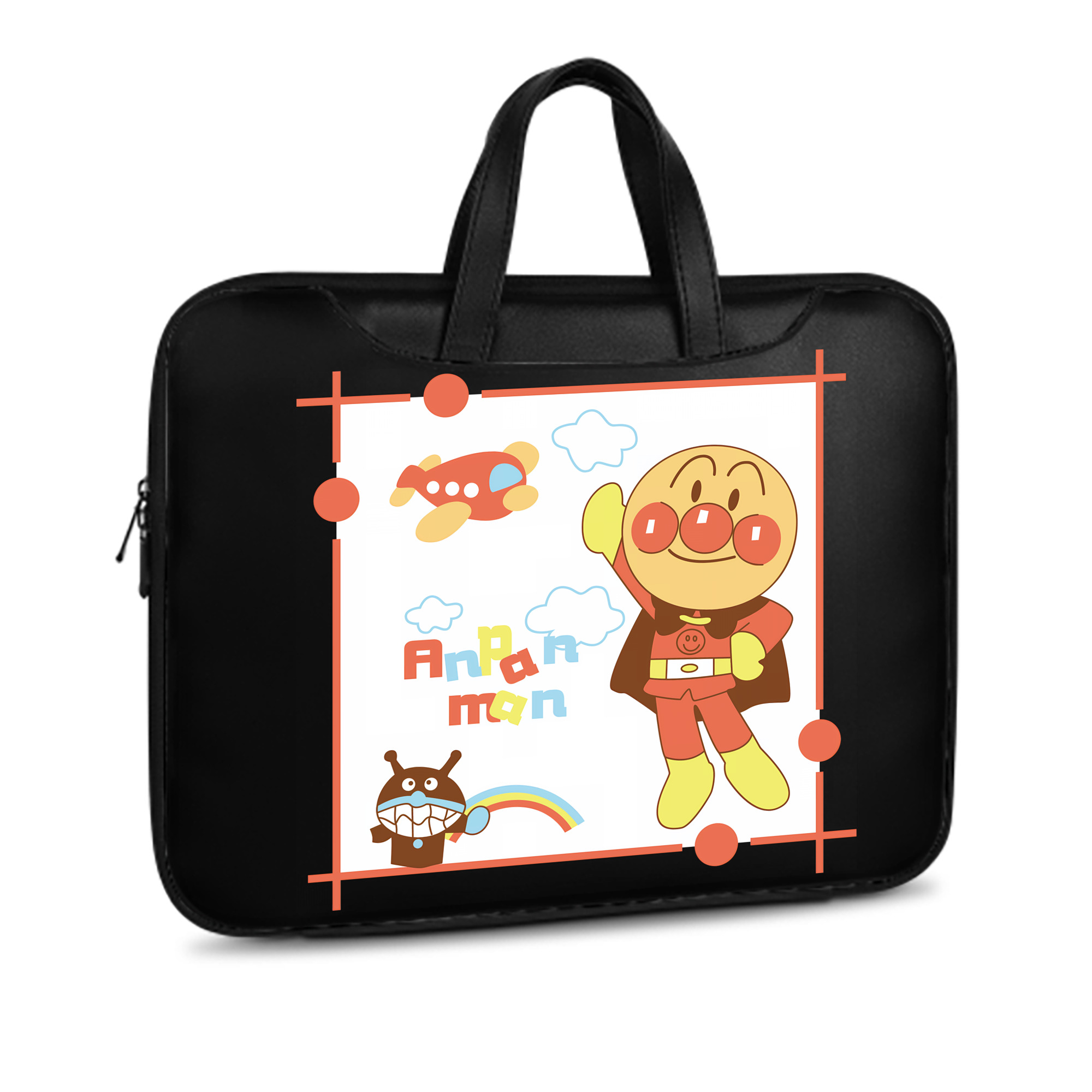 （画像用） アンパンマン Anpanman レザーラップトップバッグ　ノートパソコンケース