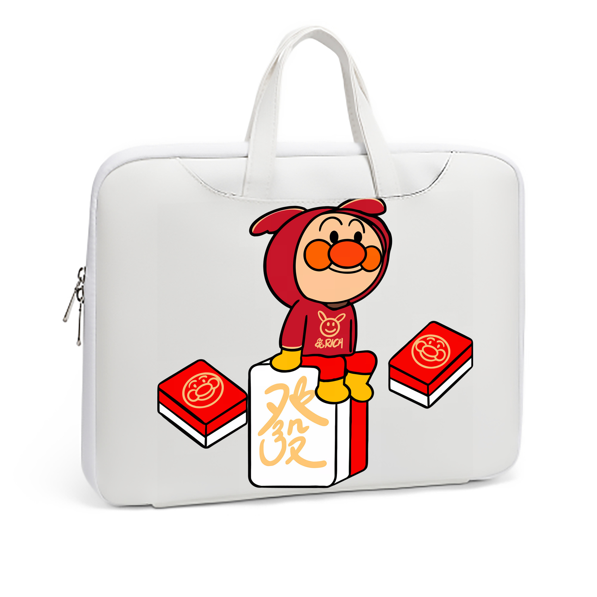 （画像用） アンパンマン Anpanman レザーラップトップバッグ　ノートパソコンケース