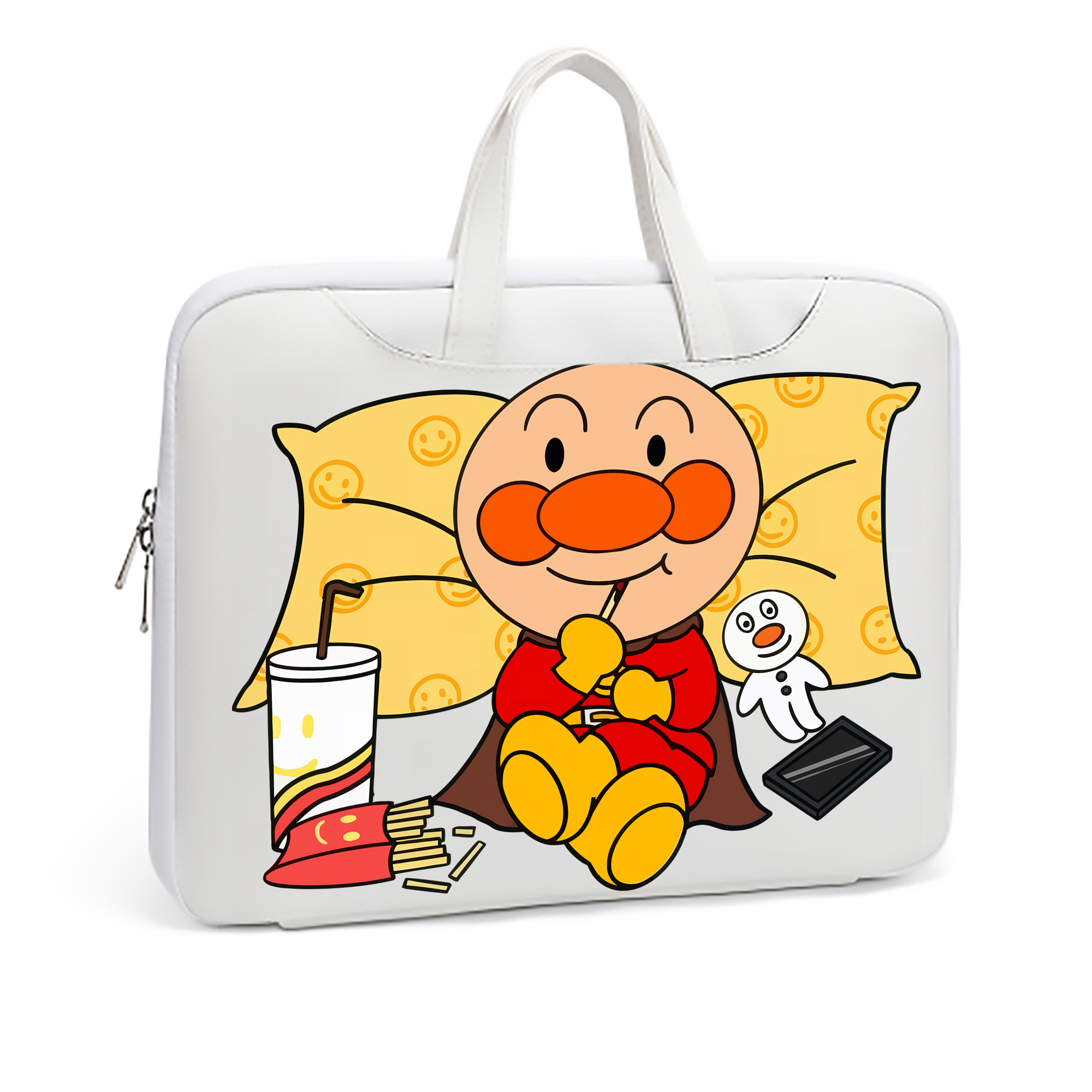 （画像用） アンパンマン Anpanman レザーラップトップバッグ　ノートパソコンケース