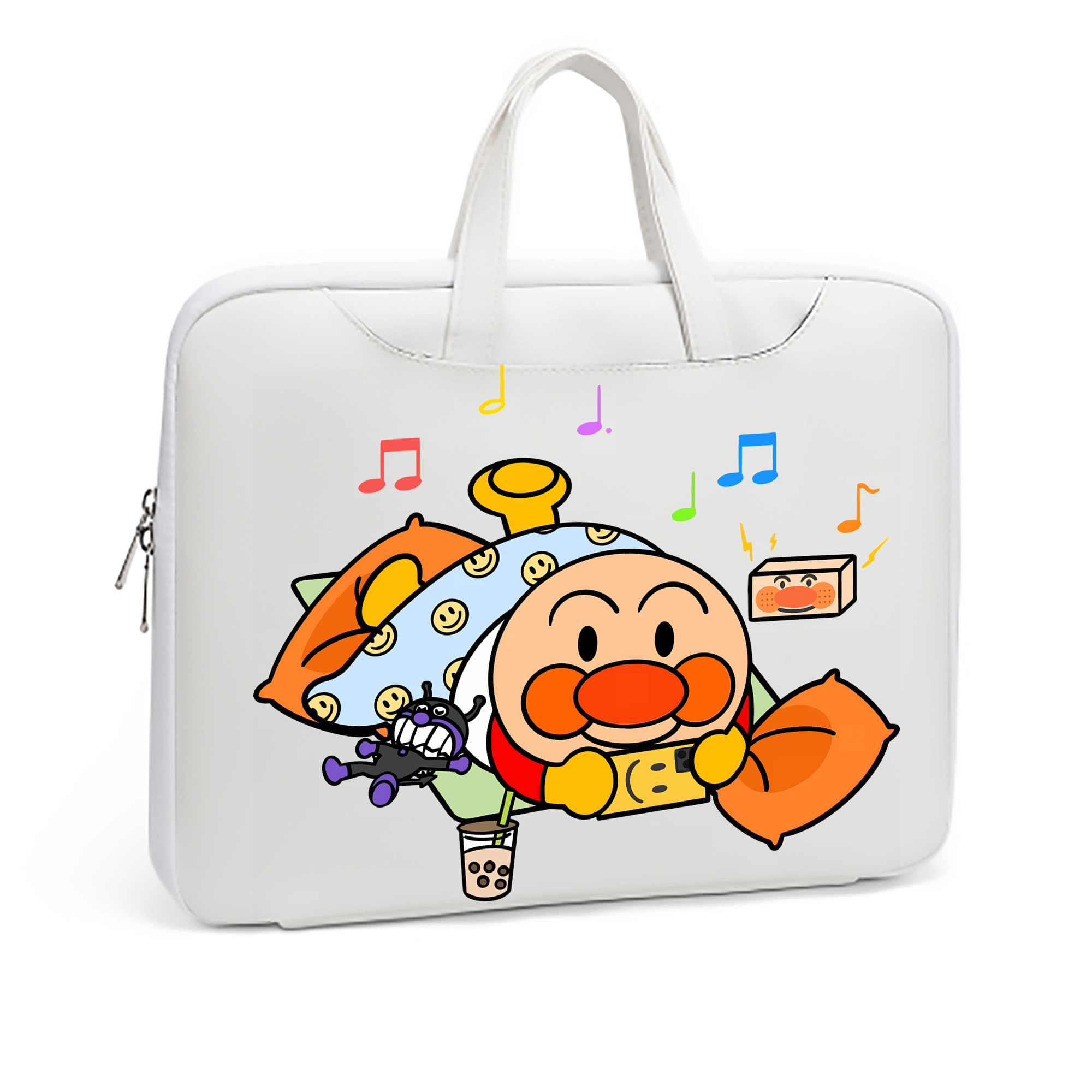 （画像用） アンパンマン Anpanman レザーラップトップバッグ　ノートパソコンケース
