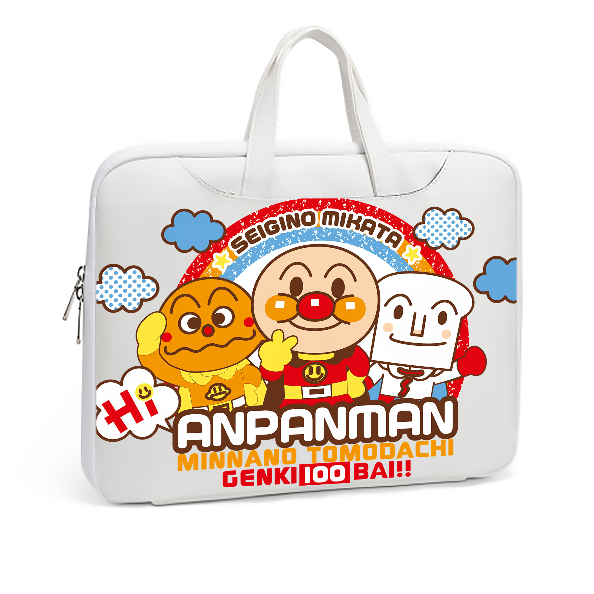 （画像用） アンパンマン Anpanman レザーラップトップバッグ　ノートパソコンケース