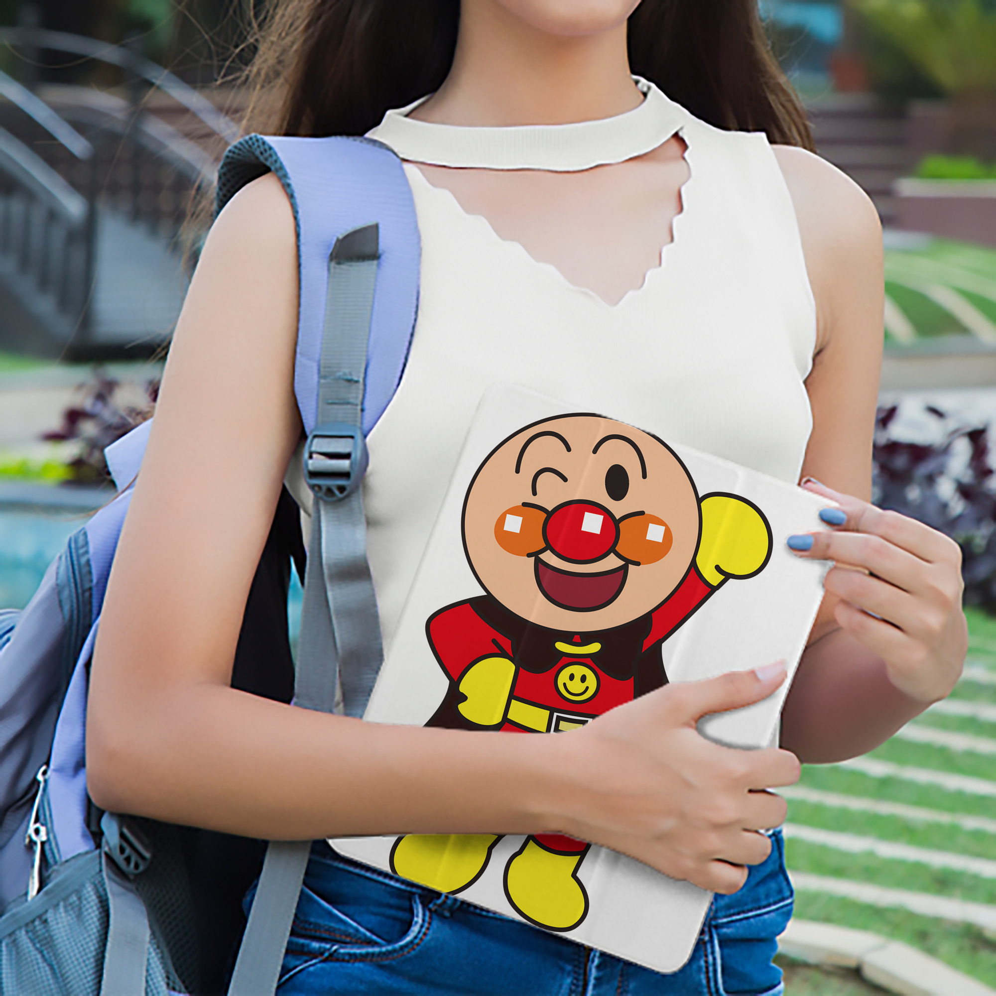 アンパンマン Anpanman IPad ケース ペン収納付き 三つ折りスタンド PUレザー×シリコン 対応機種9.5/10.5/10.9インチ