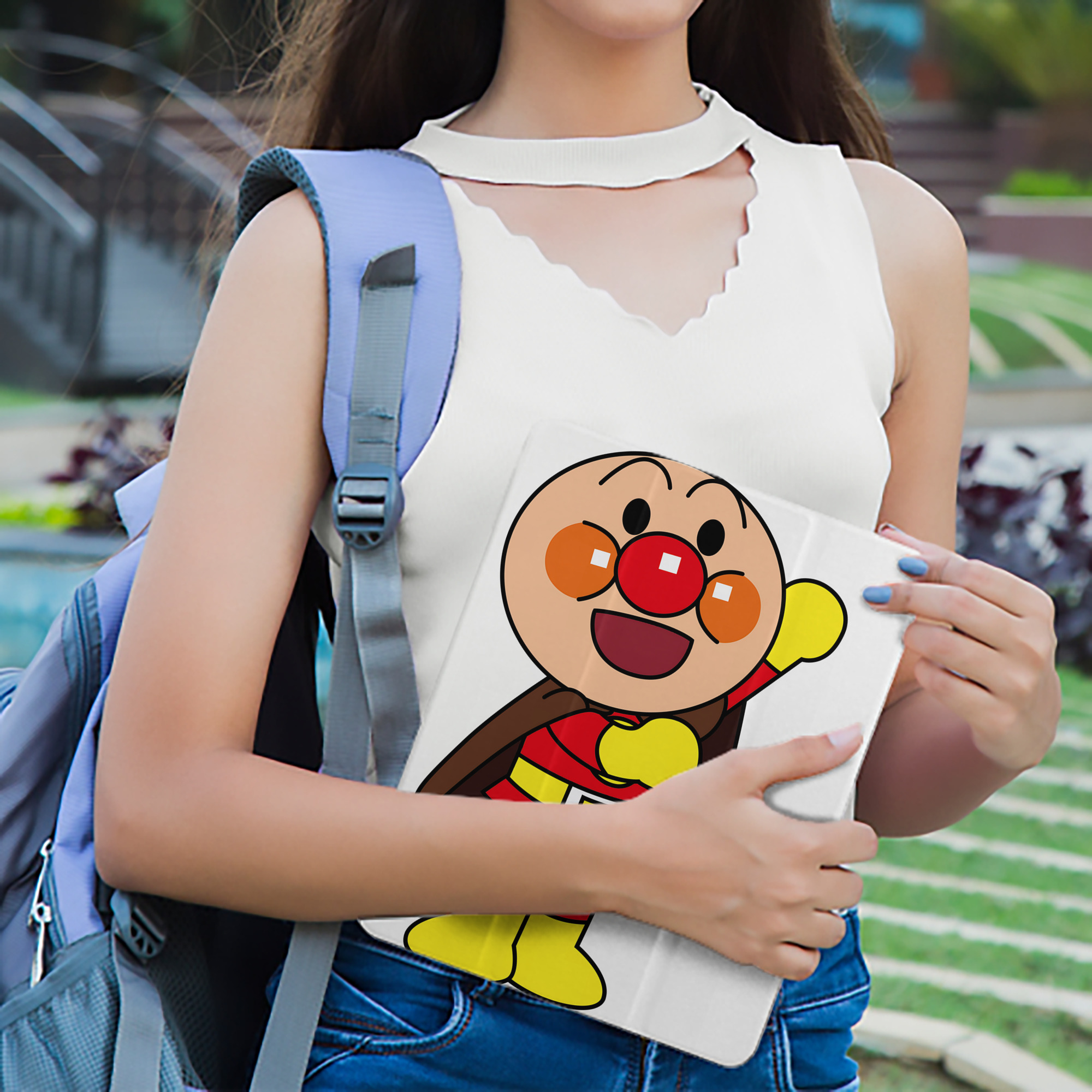 アンパンマン Anpanman IPad ケース ペン収納付き 三つ折りスタンド PUレザー×シリコン 対応機種9.5/10.5/10.9インチ