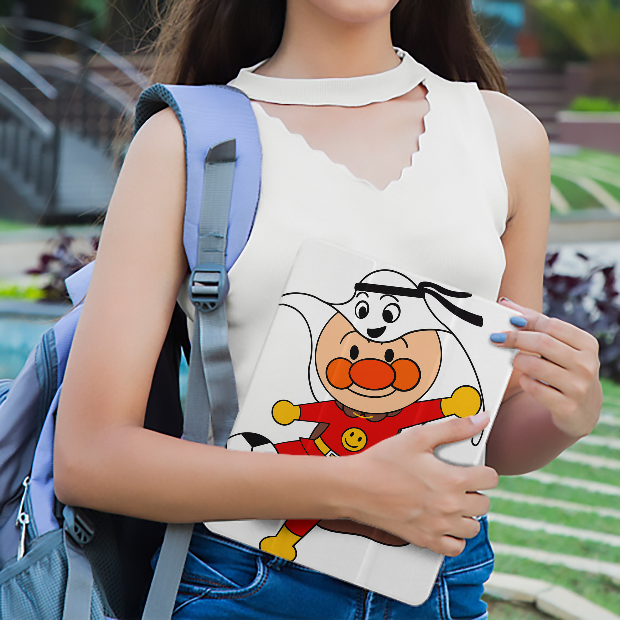 アンパンマン Anpanman IPad ケース ペン収納付き 三つ折りスタンド PUレザー×シリコン 対応機種9.5/10.5/10.9インチ