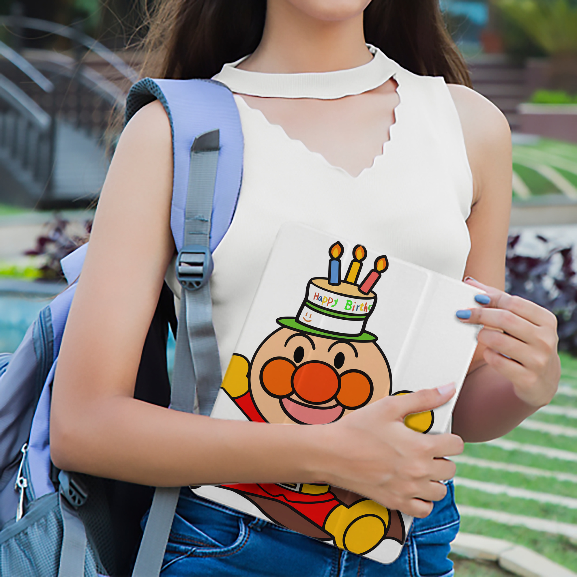 アンパンマン Anpanman IPad ケース ペン収納付き 三つ折りスタンド PUレザー×シリコン 対応機種9.5/10.5/10.9インチ