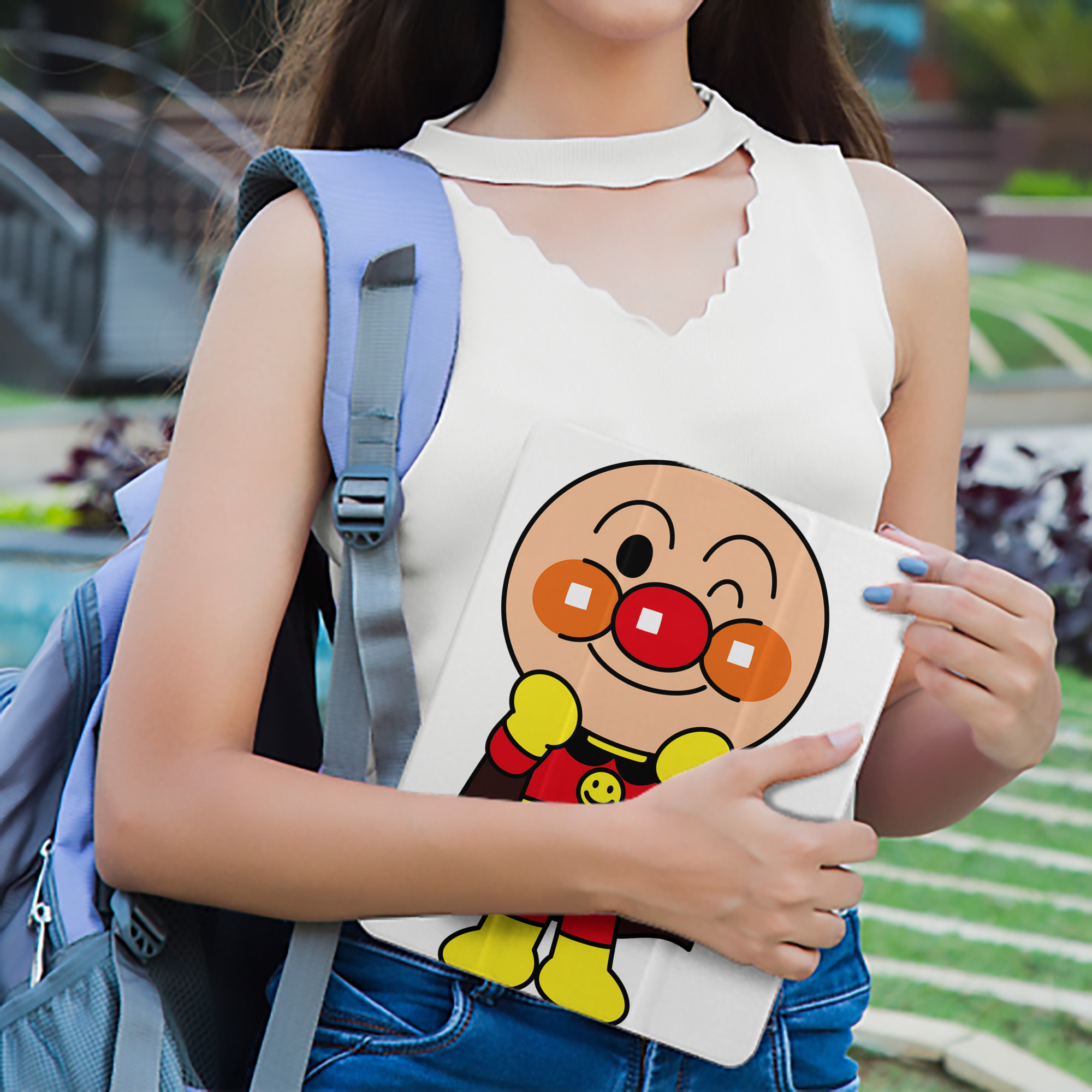 アンパンマン Anpanman IPad ケース ペン収納付き 三つ折りスタンド PUレザー×シリコン 対応機種9.5/10.5/10.9インチ