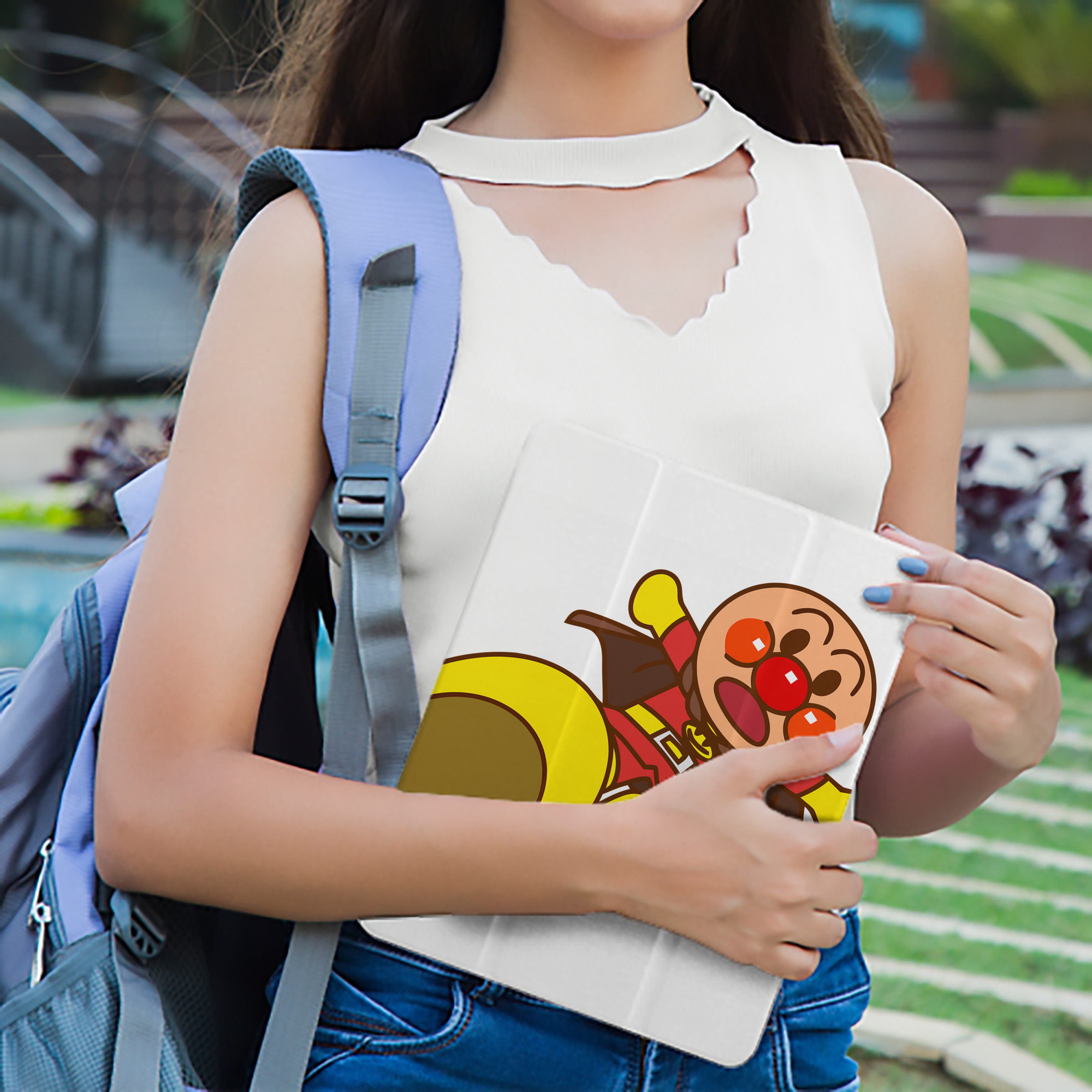 アンパンマン Anpanman IPad ケース ペン収納付き 三つ折りスタンド PUレザー×シリコン 対応機種9.5/10.5/10.9インチ