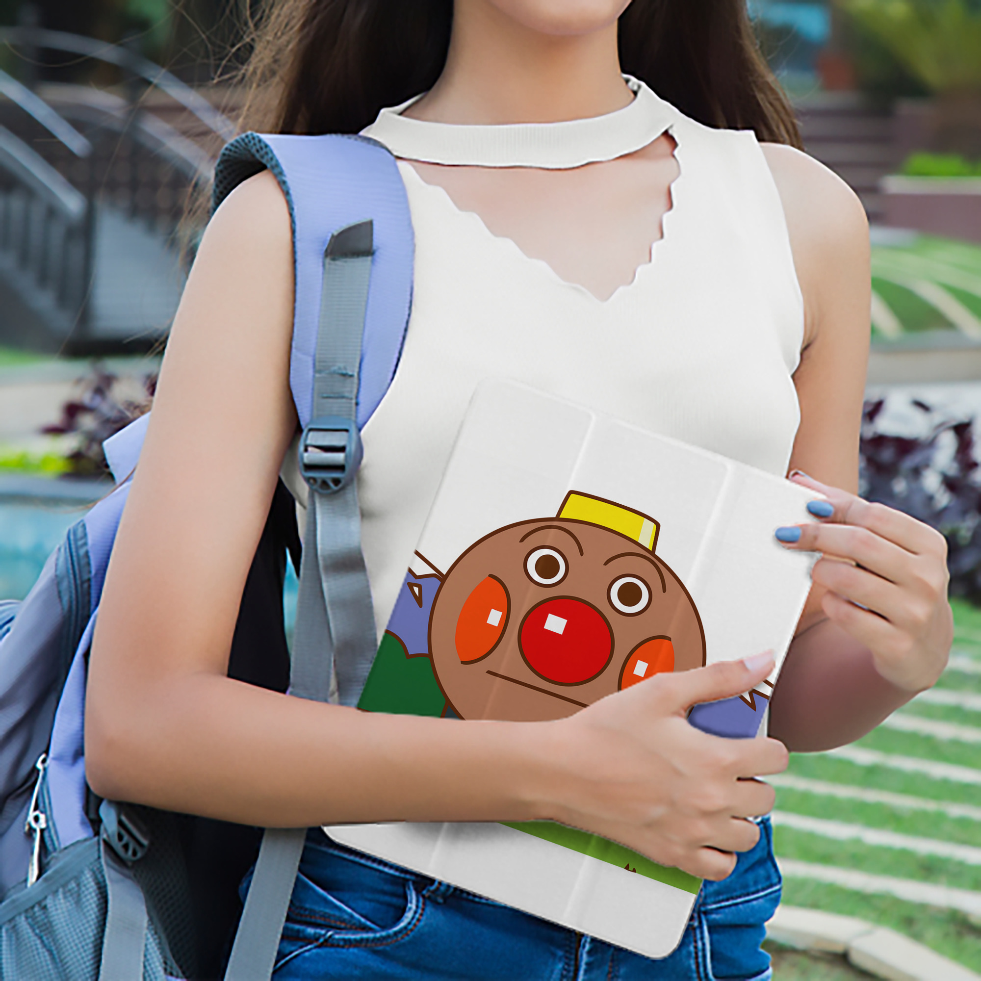 アンパンマン Anpanman IPad ケース ペン収納付き 三つ折りスタンド PUレザー×シリコン 対応機種9.5/10.5/10.9インチ