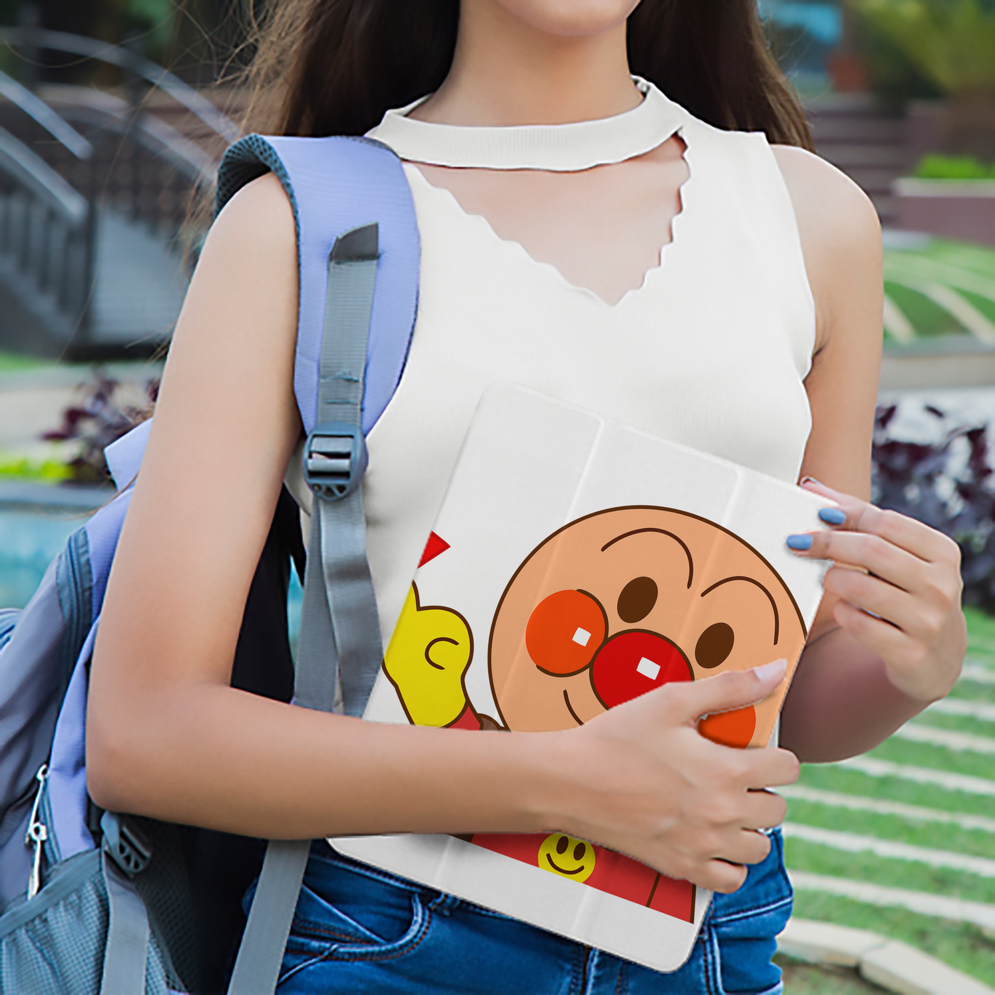 アンパンマン Anpanman IPad ケース ペン収納付き 三つ折りスタンド PUレザー×シリコン 対応機種9.5/10.5/10.9インチ